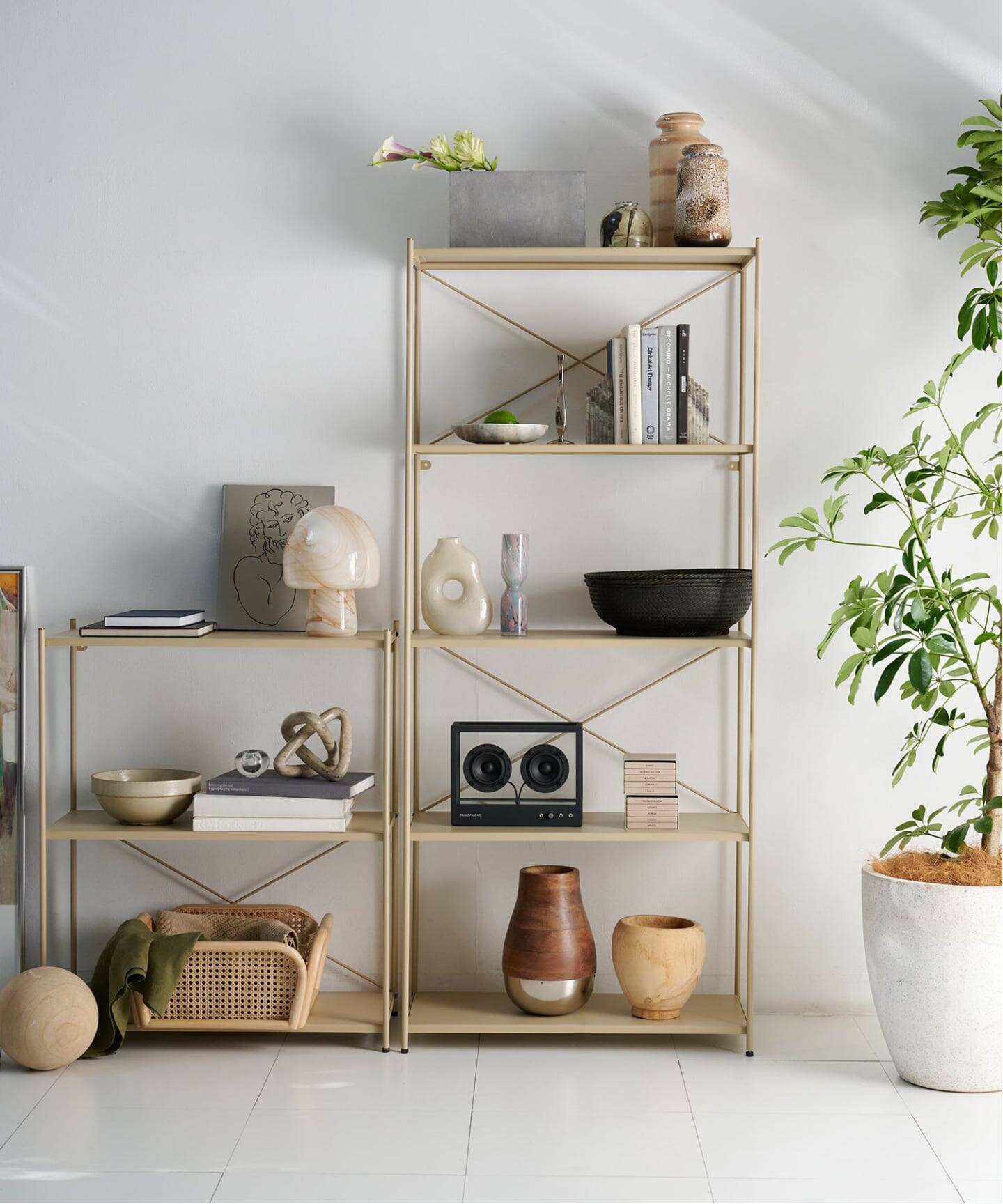 大型商品》HOLTE X SHELF L sand ホルテ シェルフ（収納家具