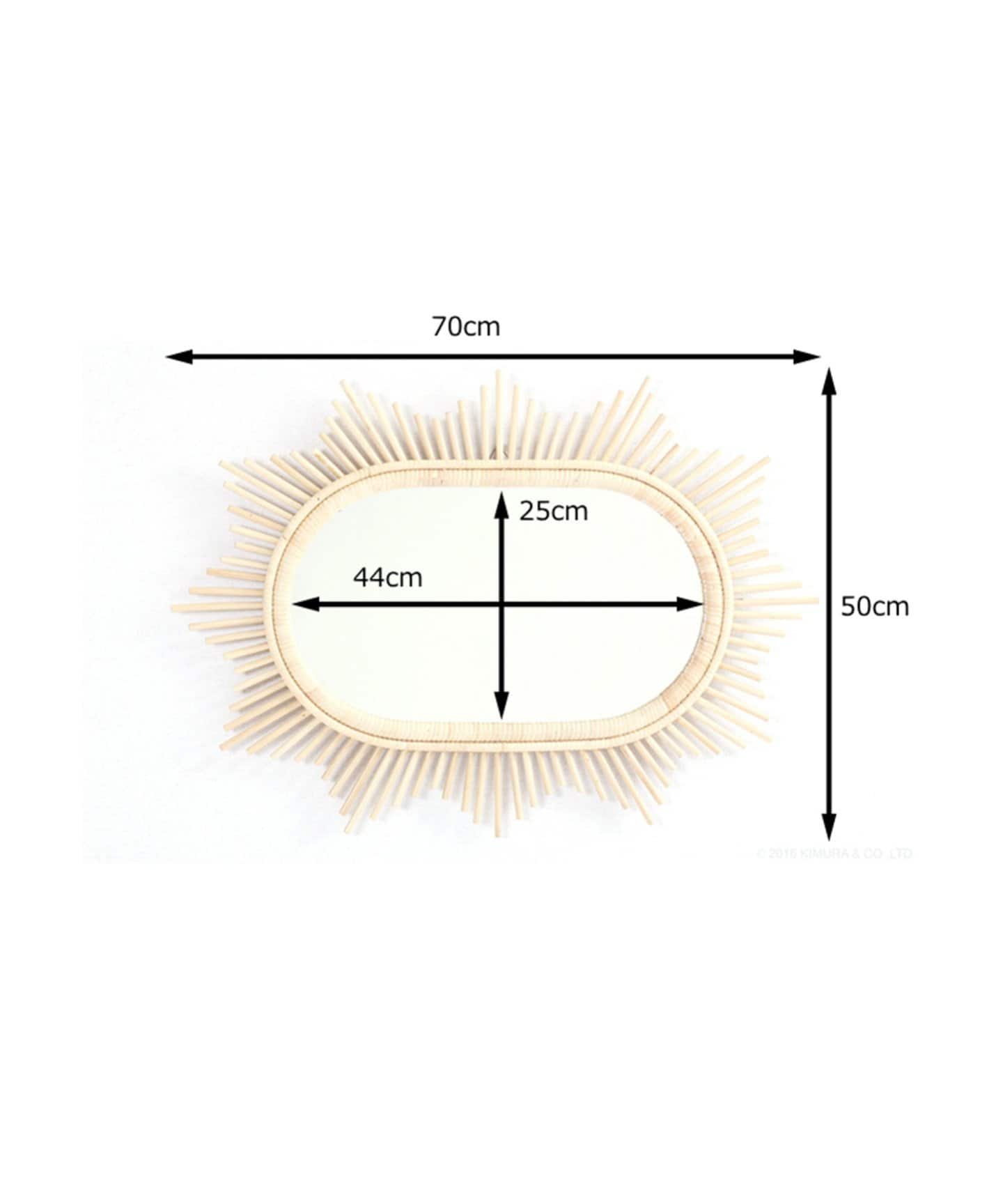 Sunflower Rattan/サンフラワーラタン】WALL MIRROR(OVAL) ウォール