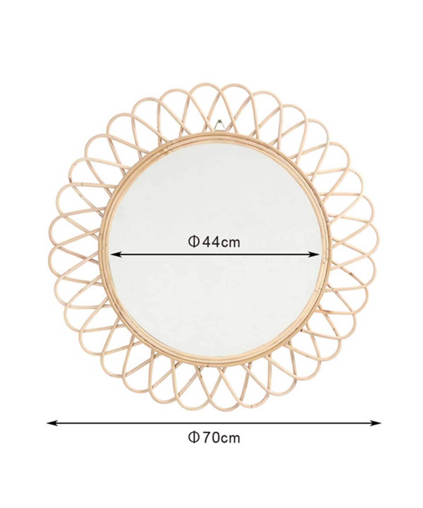 Sunflower Rattan/サンフラワーラタン】WALL MIRROR(L) ウォール