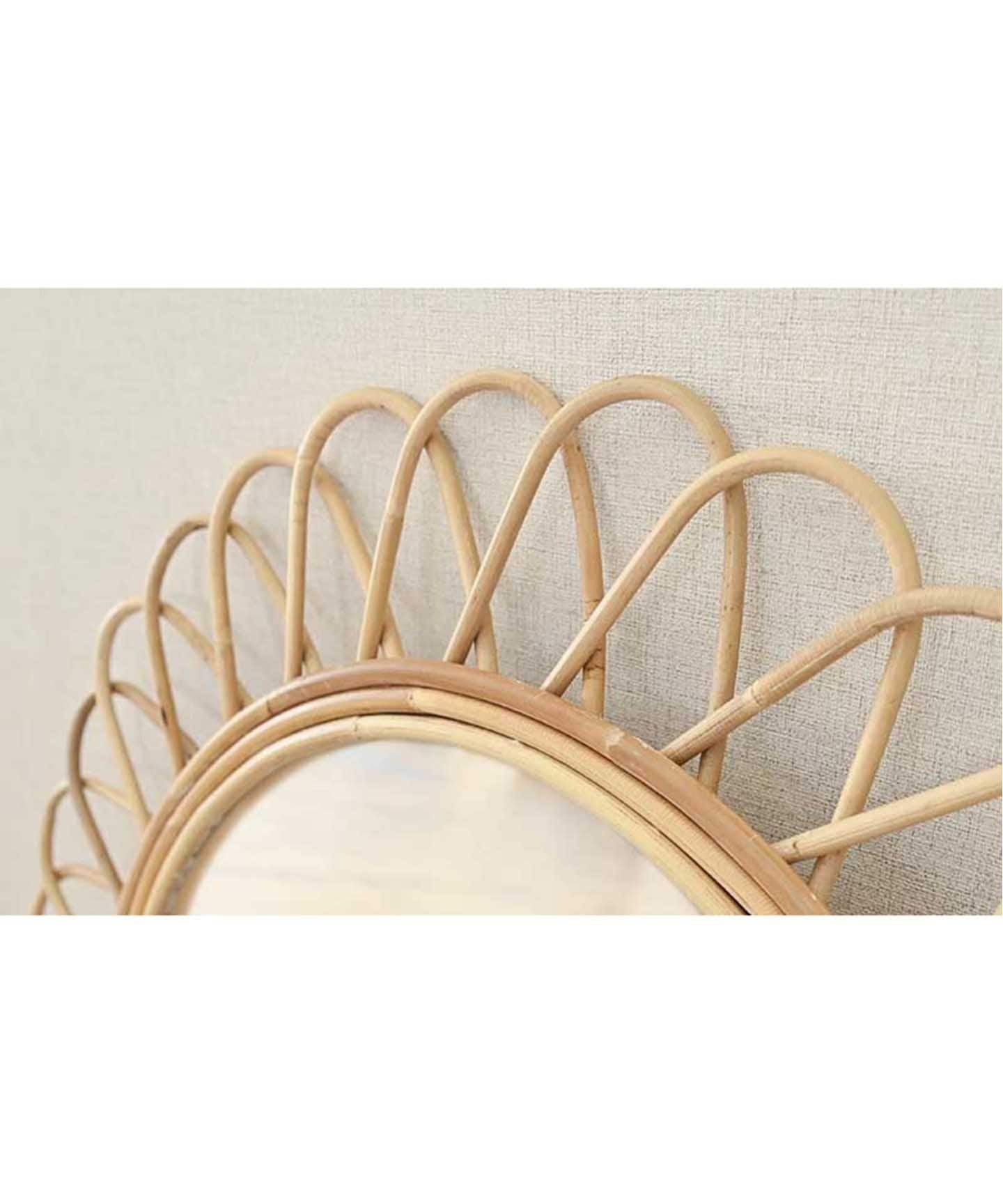 Sunflower Rattan/サンフラワーラタン】WALL MIRROR(L) ウォール