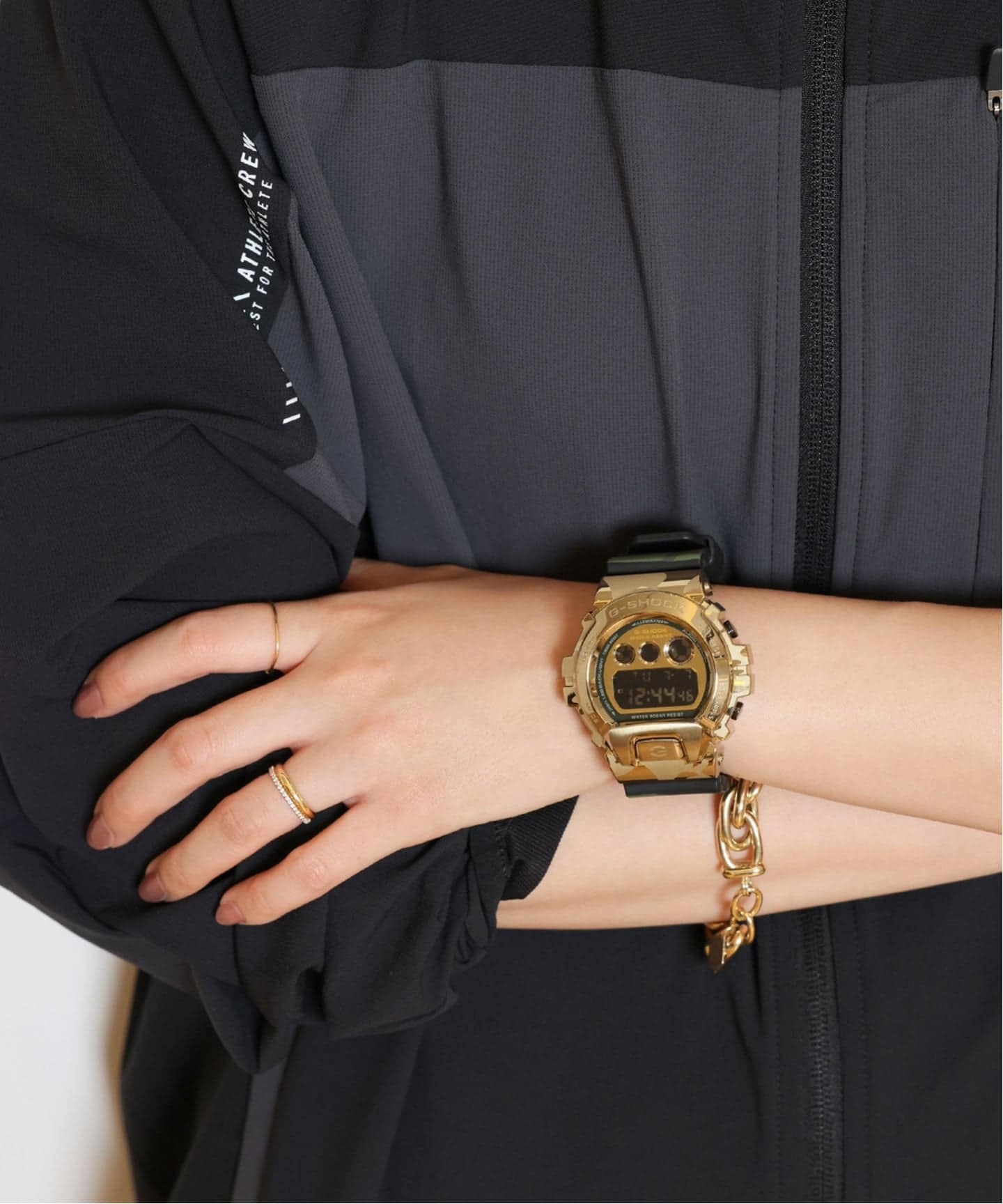 ドゥーズィエムクラス　CASIO コラボ　ゴールド　カーフベルト　クロコ型押し CASIO/カシオ】 G-SHOCK CAMO AND GOLD（新品）｜MUSE de Deuxieme
