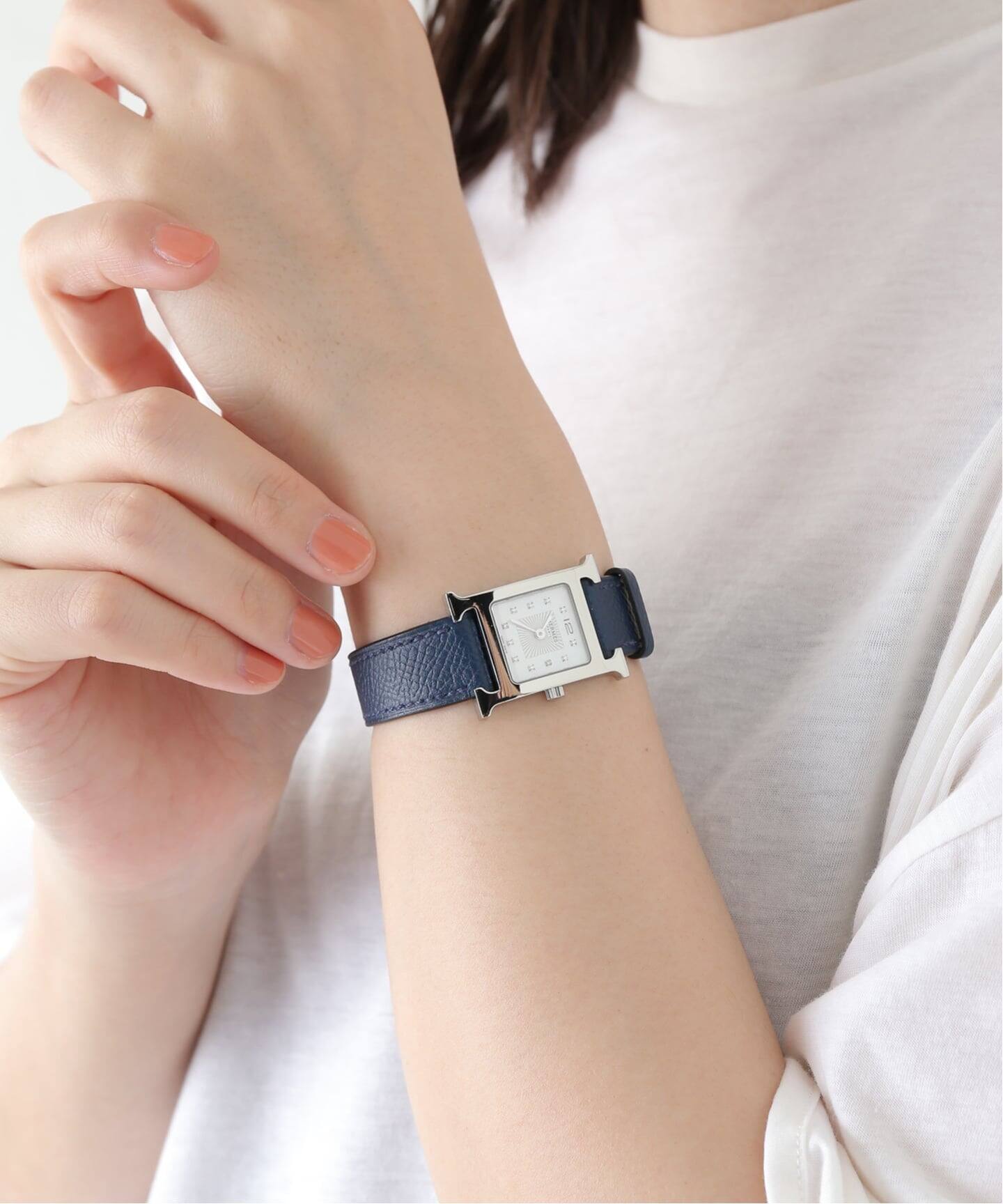 HERMES H Watch Shell dial / Diamond index（ヴィンテージ）｜HIROB