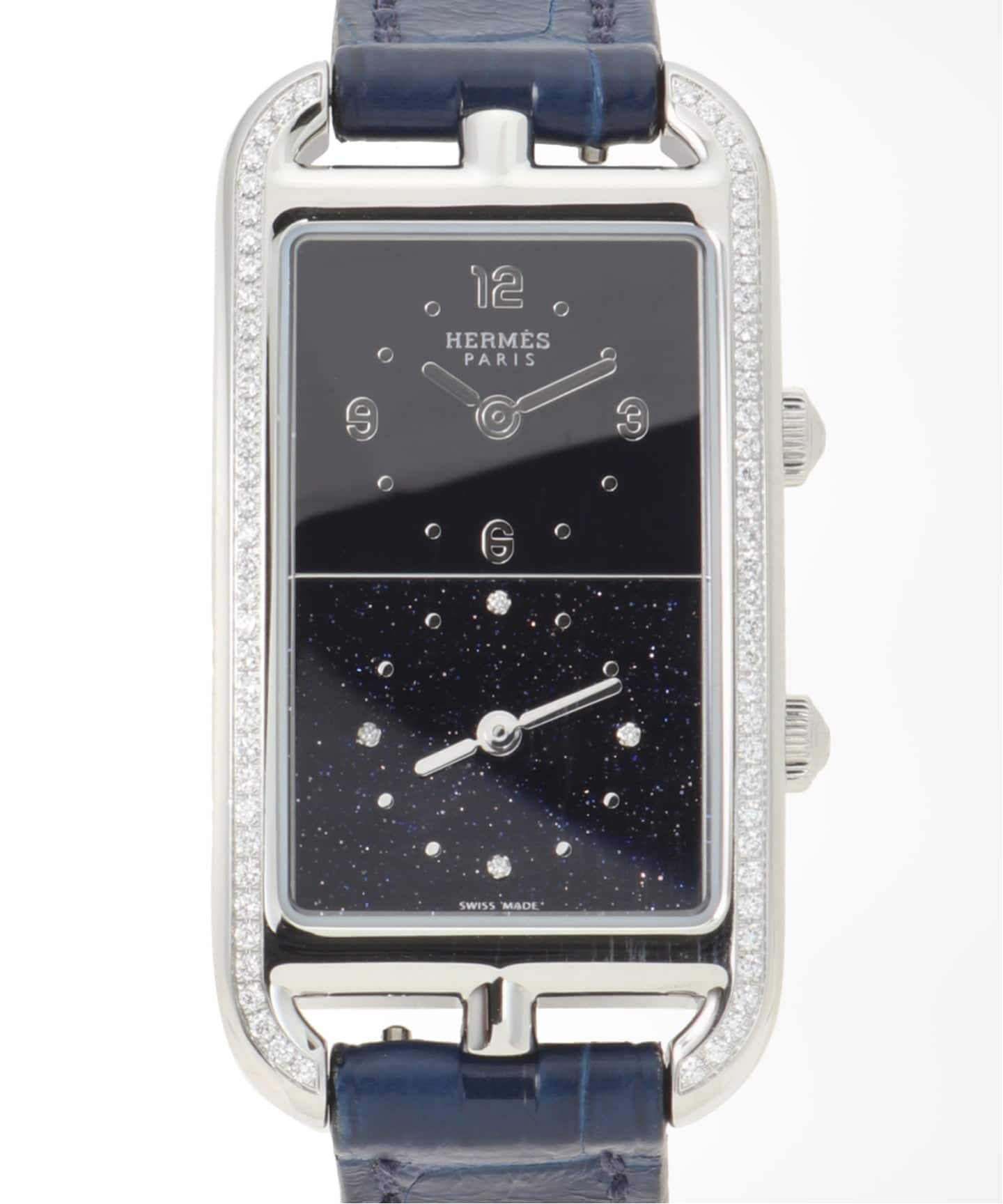 HERMES Nantucket Black Dual time / Diamond（ヴィンテージ）｜HIROB