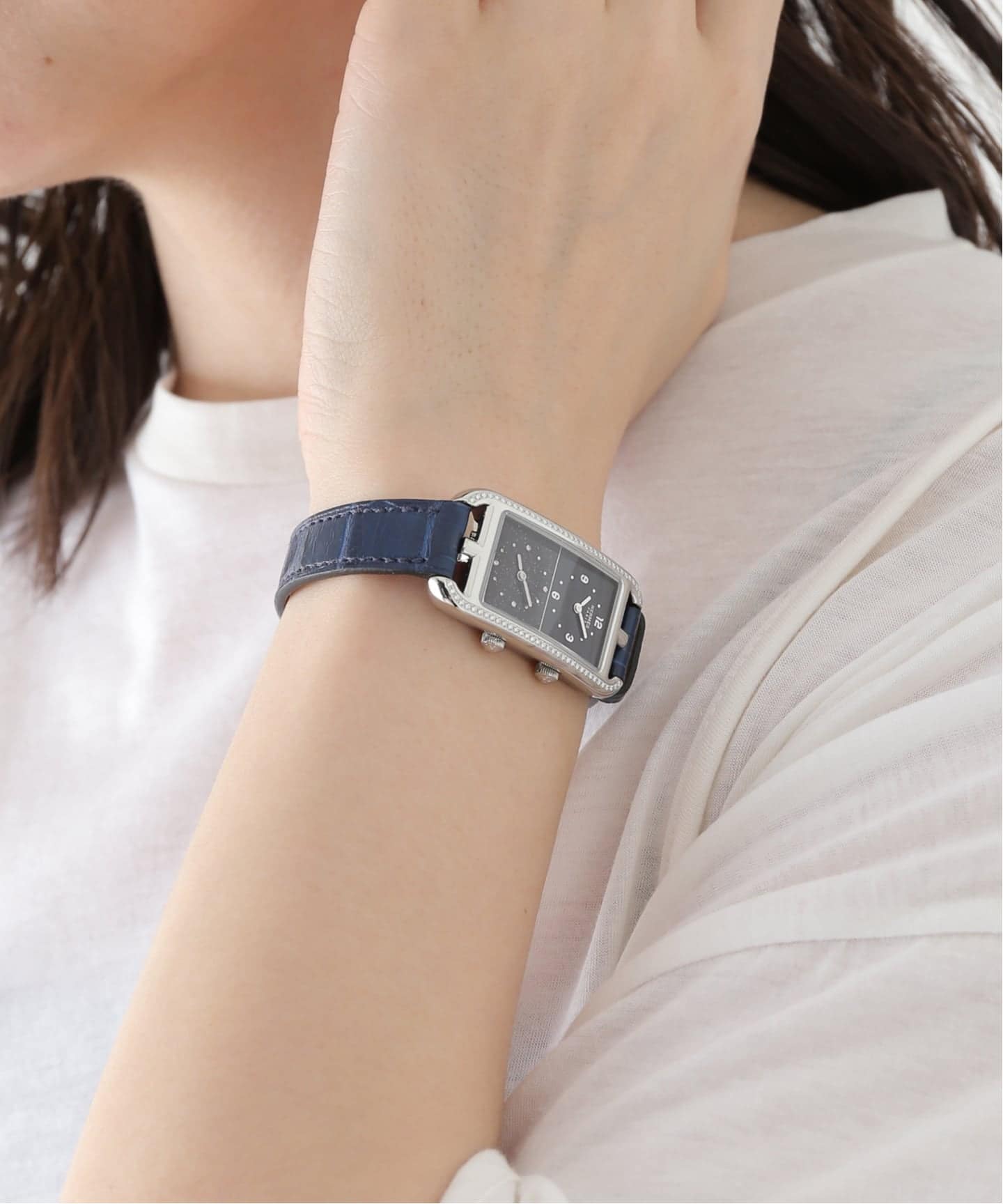 HERMES Nantucket Black Dual time / Diamond（ヴィンテージ）｜HIROB