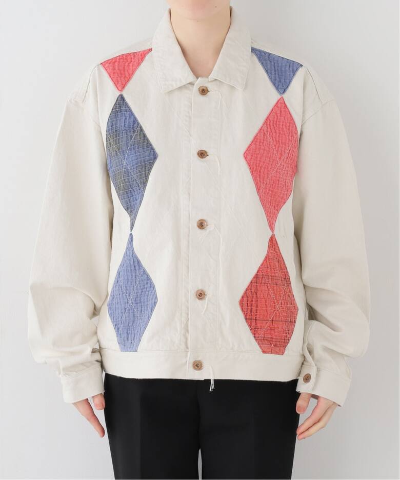 KURO ARGYLE SASHIKO DENIM JACKET 964242：デニムジャケット（デニム 