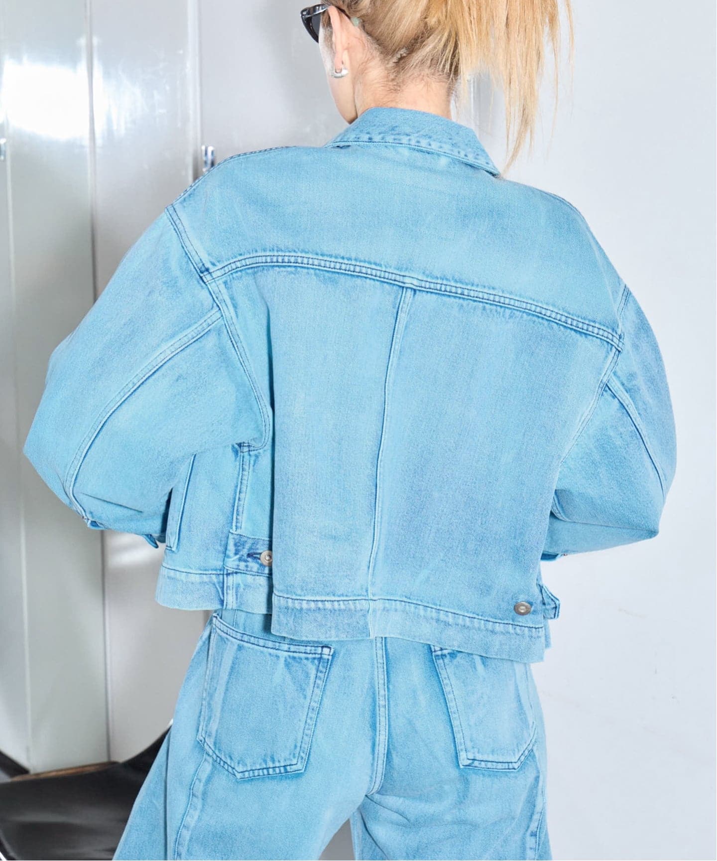SAYAKA DAVIS CROPPED JACKET WJK502-DDN：デニムジャケット（デニム
