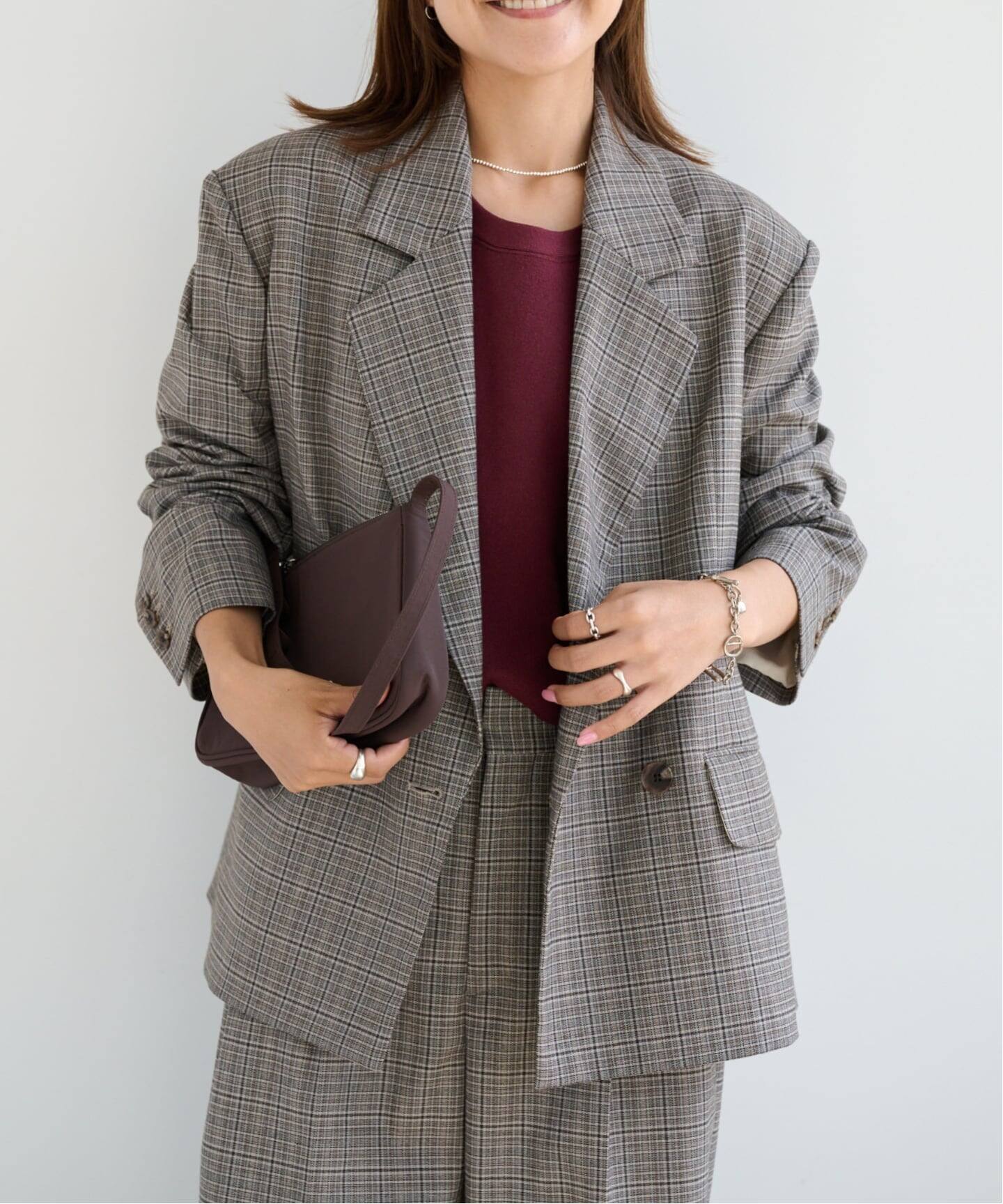 ≪予約≫ORDINARY CHECK DOUBLE JACKETセットアップ対応（テーラード 