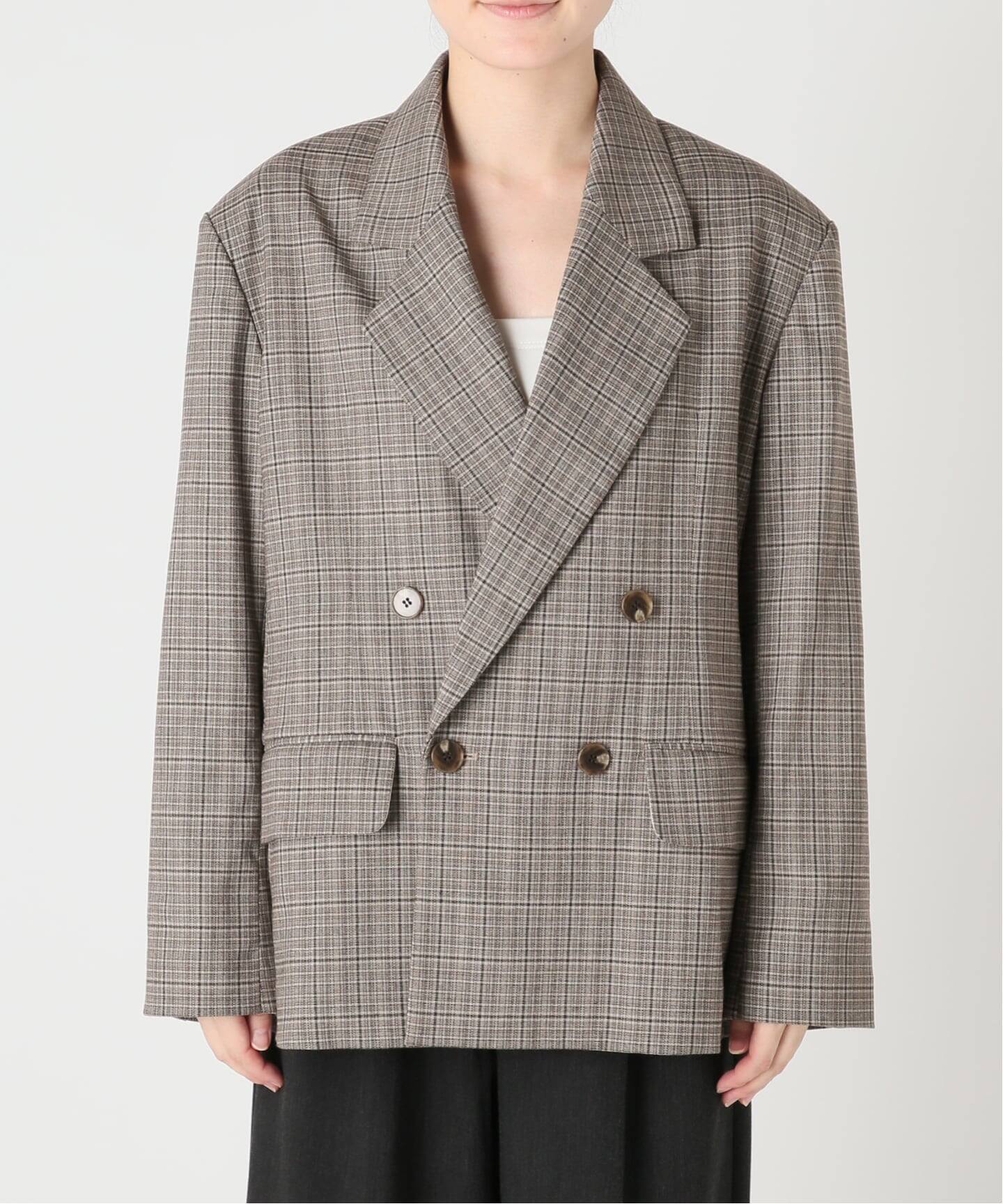 ≪予約≫ORDINARY CHECK DOUBLE JACKETセットアップ対応（テーラード 