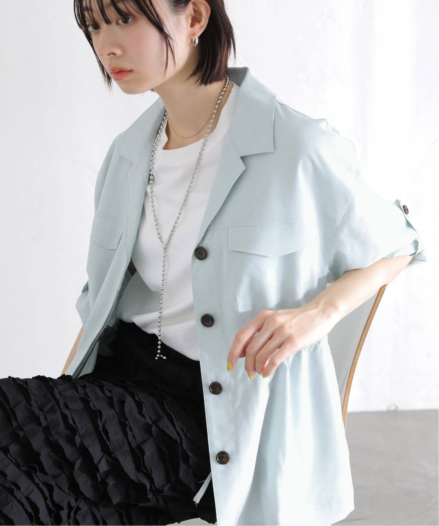 洗える】リネン混ワークシャツジャケット（その他ジャケット・スーツ