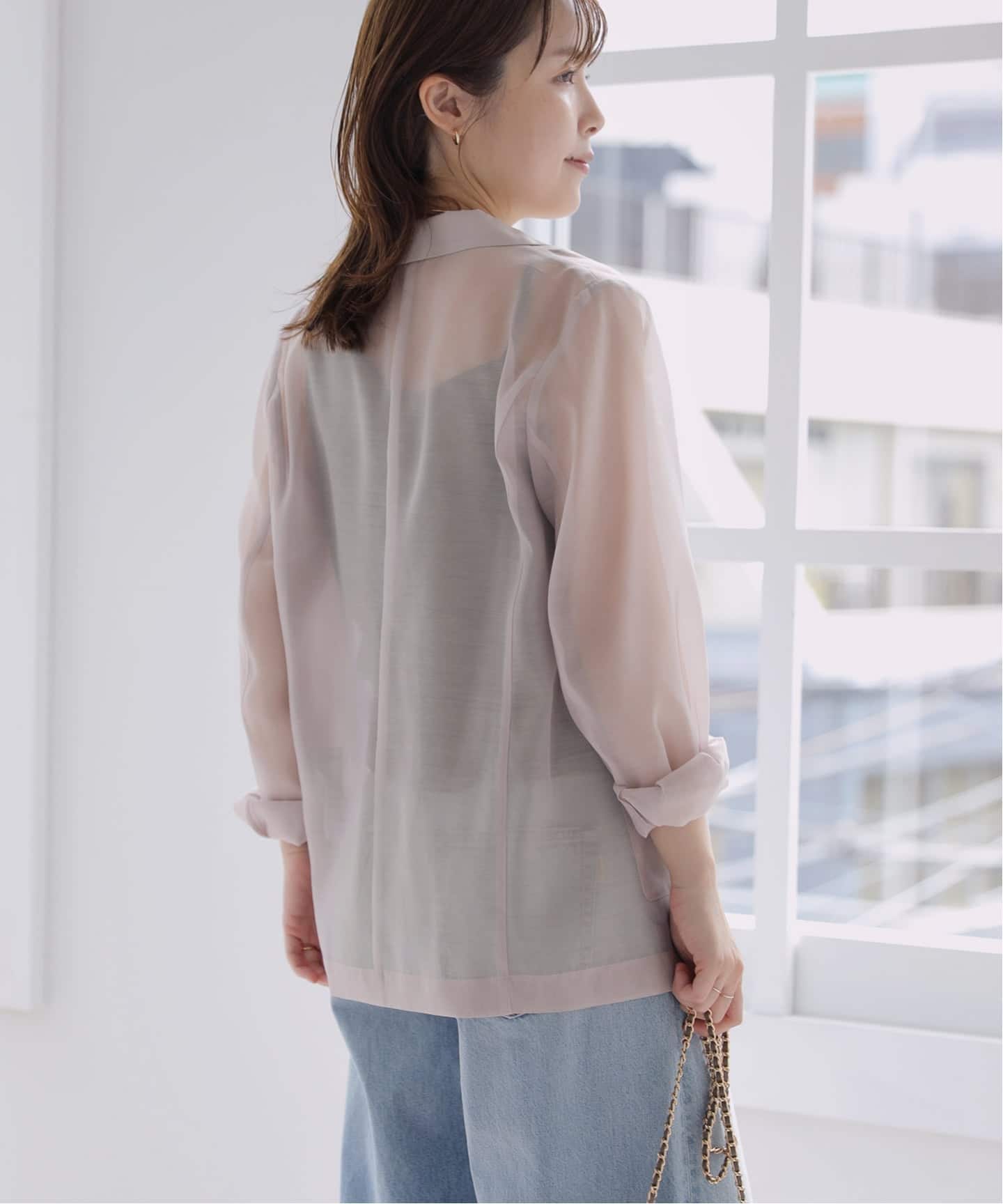 洗える】ウォッシャブルシングルシアージャケット（テーラード