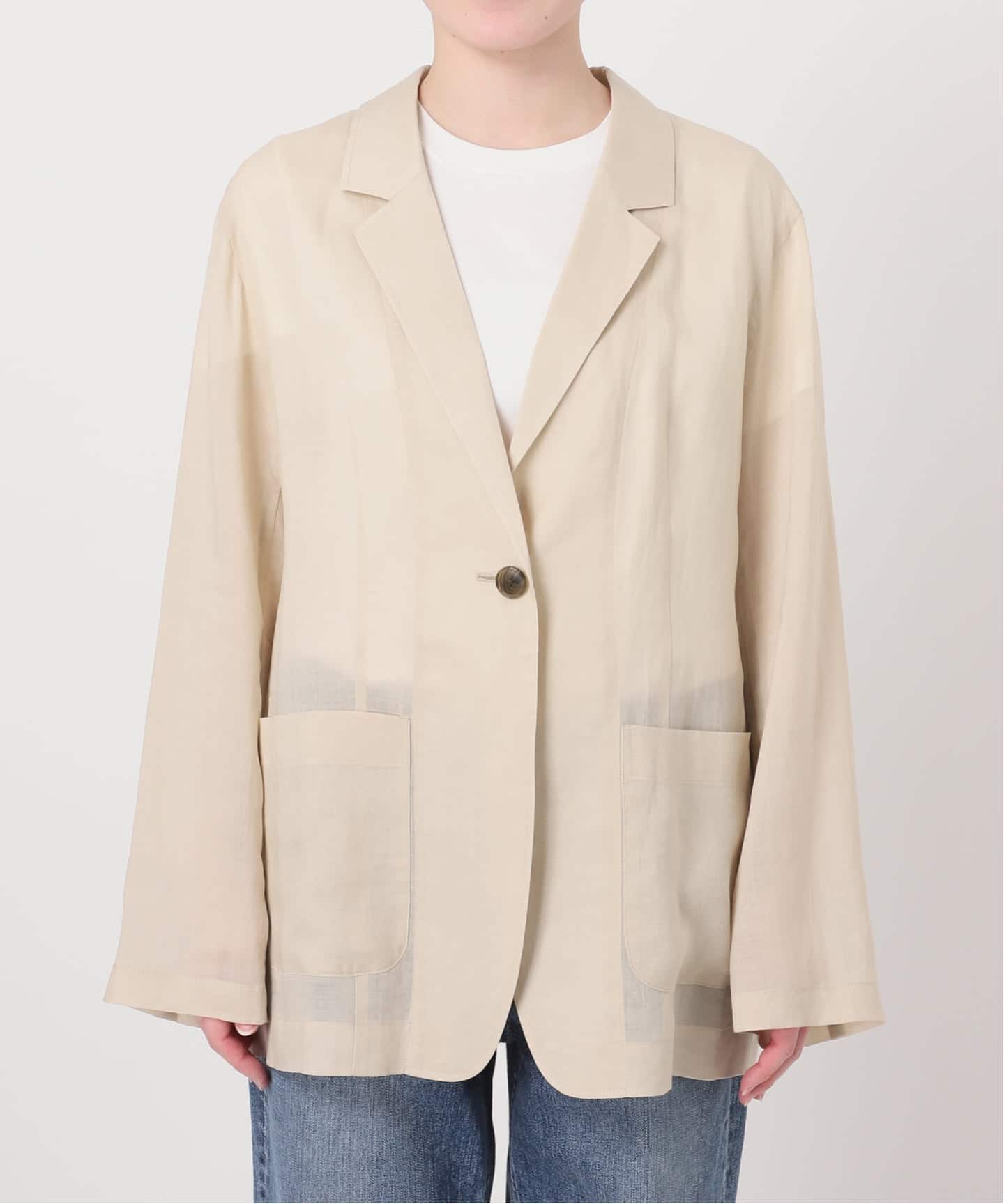045 新品 BEIGE,ベイジ, SAMUEL シアーバックジャケット 2 045 新品 ベイジ， SAMUEL シアーバックジャケット BEIGE， 2 【公式通販】