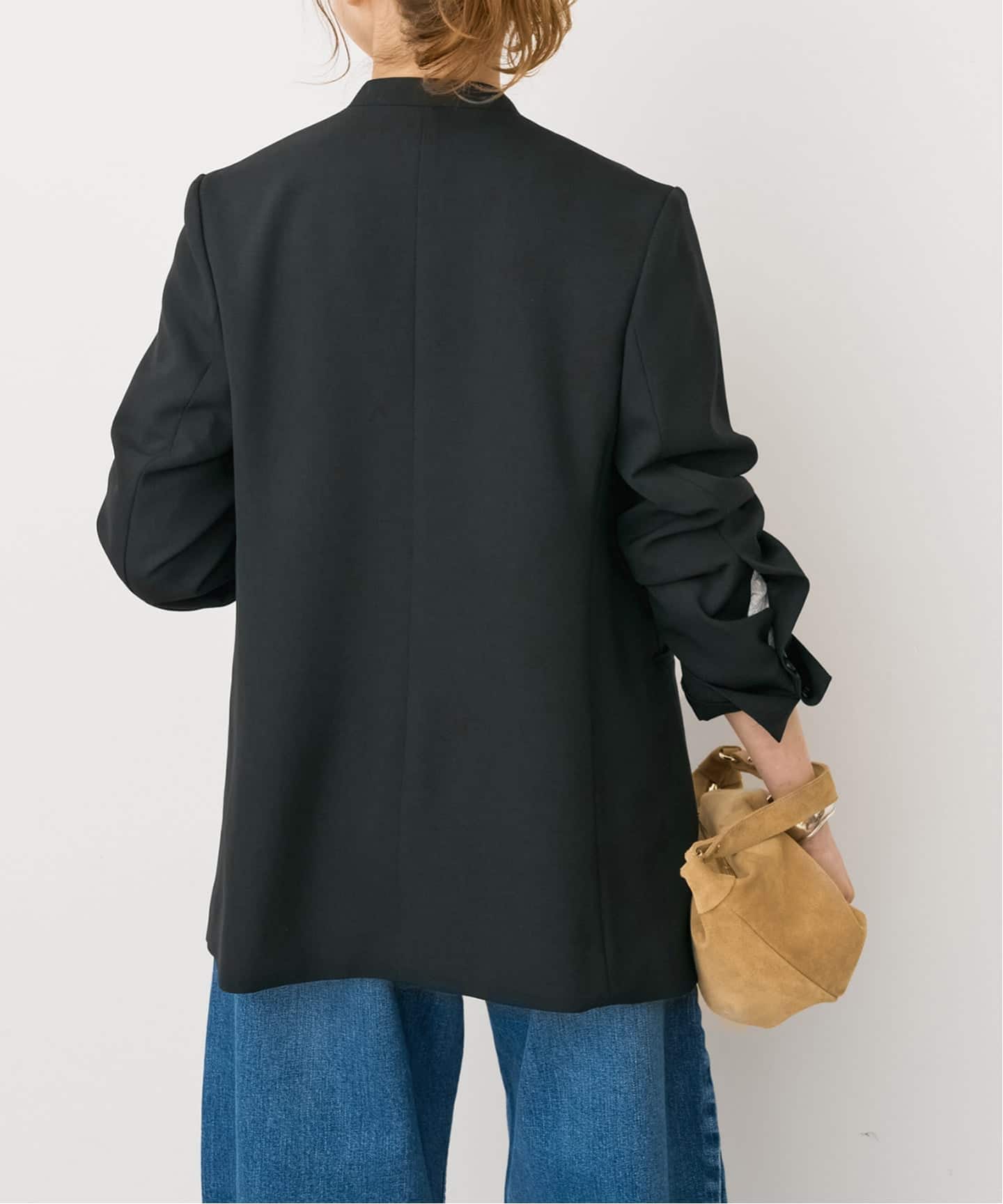 【新品】トロストレッチVカラージャケット セットアップ可》トロストレッチVカラージャケット（ノーカラー