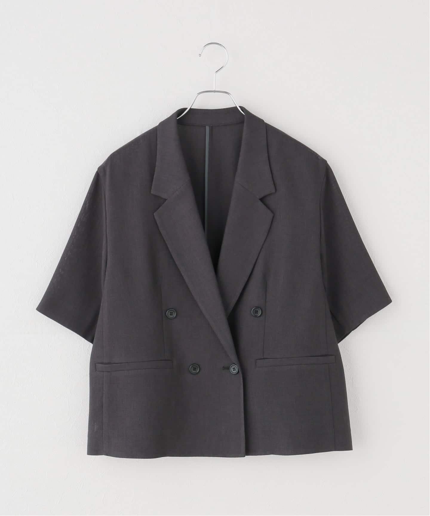 【美品】洗える！Spick & Span カラミテーラードジャケット カラミダブルブレストショートジャケット（テーラードジャケット