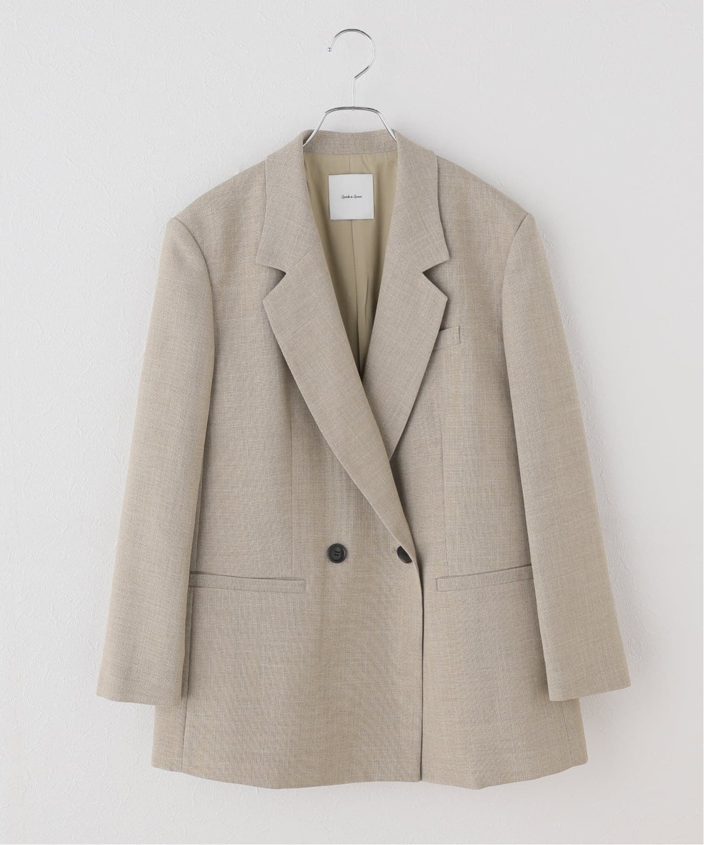 Spick &spanリネン テーラードジャケット ライトベージュ リネンライクロングジャケット（テーラードジャケット）｜Spick & Span