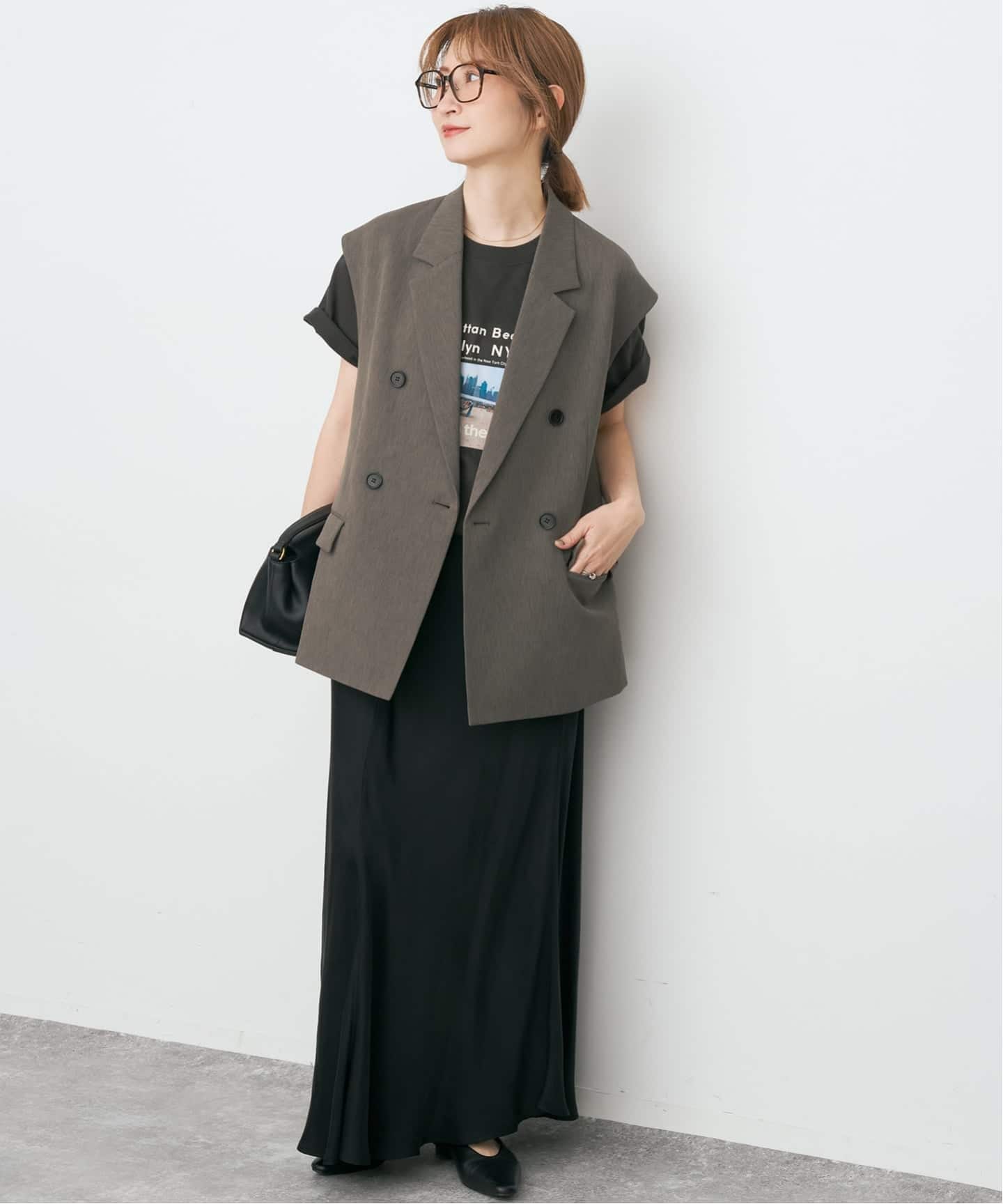 Spick&Span メランジダブルブレストジレ 追加》メランジダブルブレストジレ | スピック＆スパン(Spick and Span