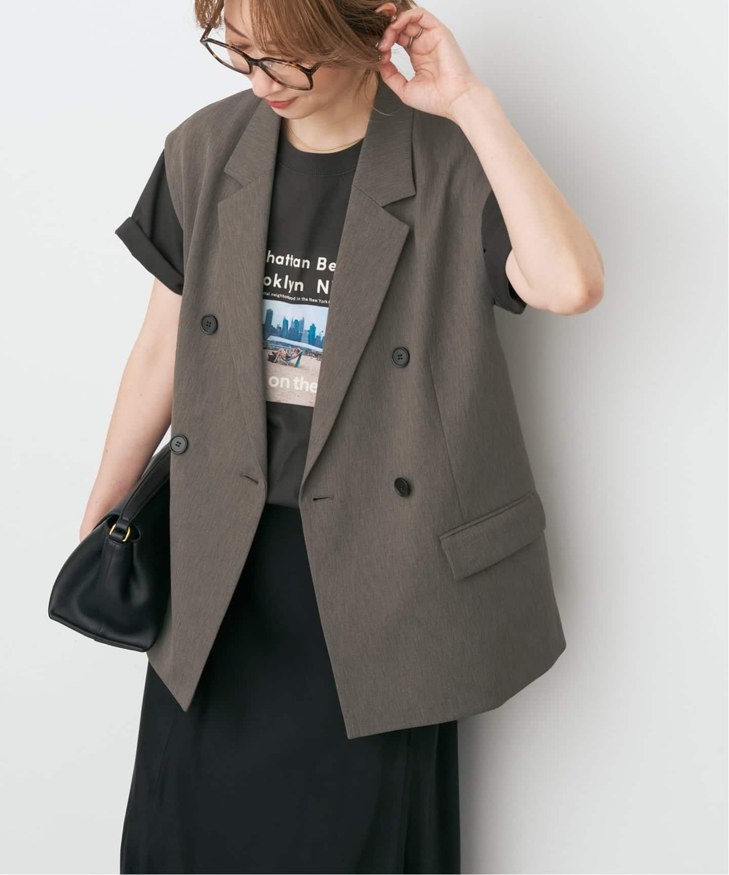 予約》エアリーブレンドダブルブレストジレ（ジレ）｜Spick and Span