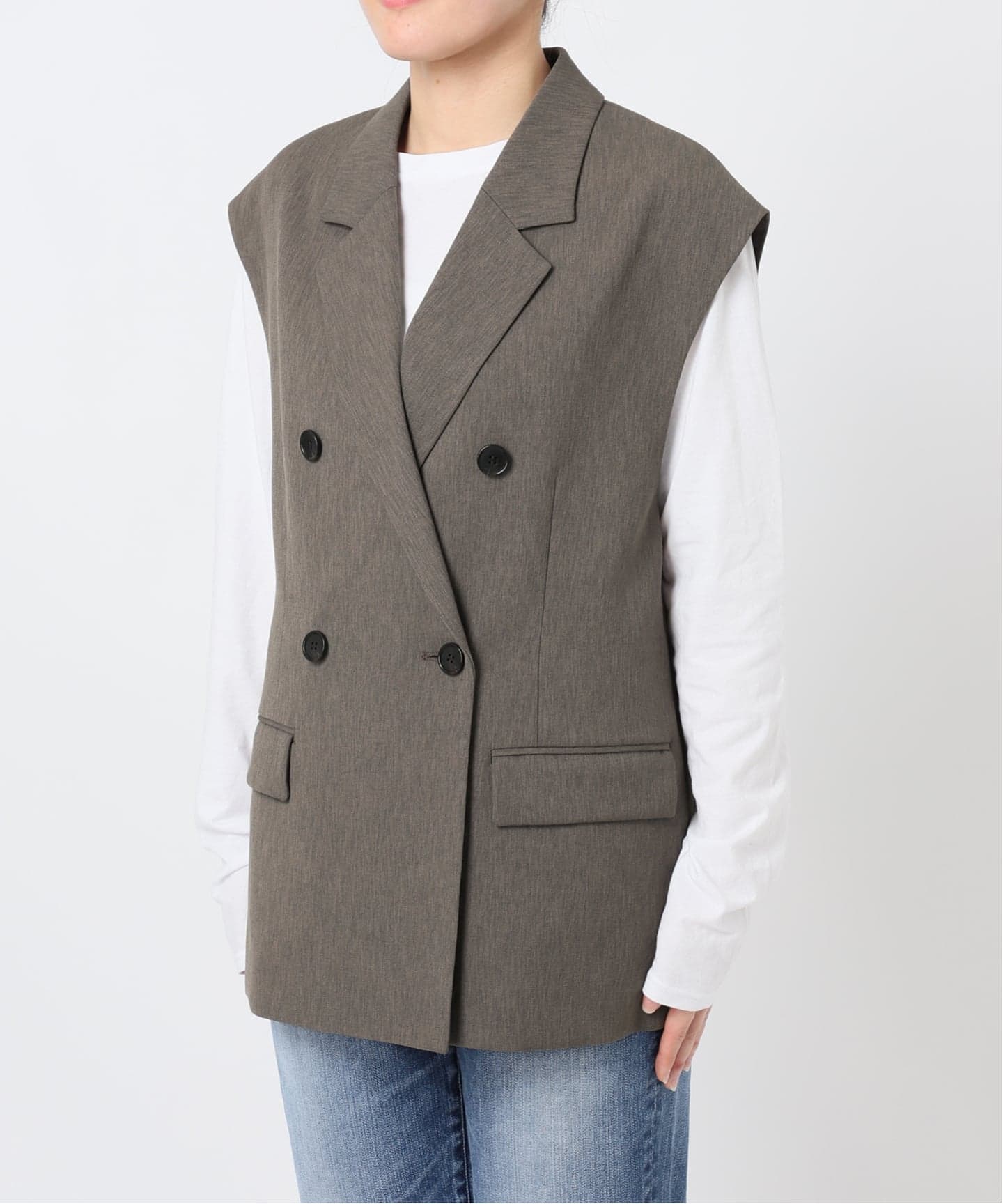 Spick&Span メランジダブルブレストジレ Spick&Span メランジダブルブレストジレ メランジダブルブレストジレ