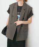 《予約》エアリーブレンドダブルブレストジレ