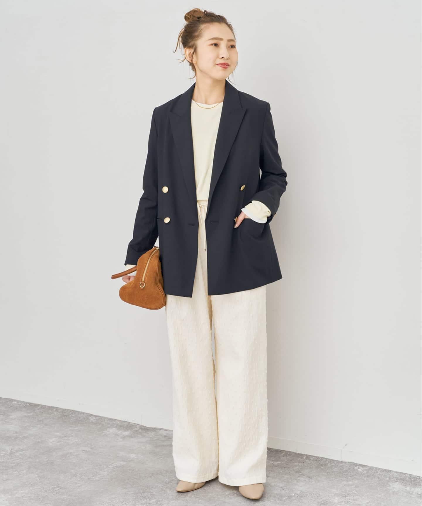 新色有り / 追加予約》プレーンウィーブダブルブレストジャケット