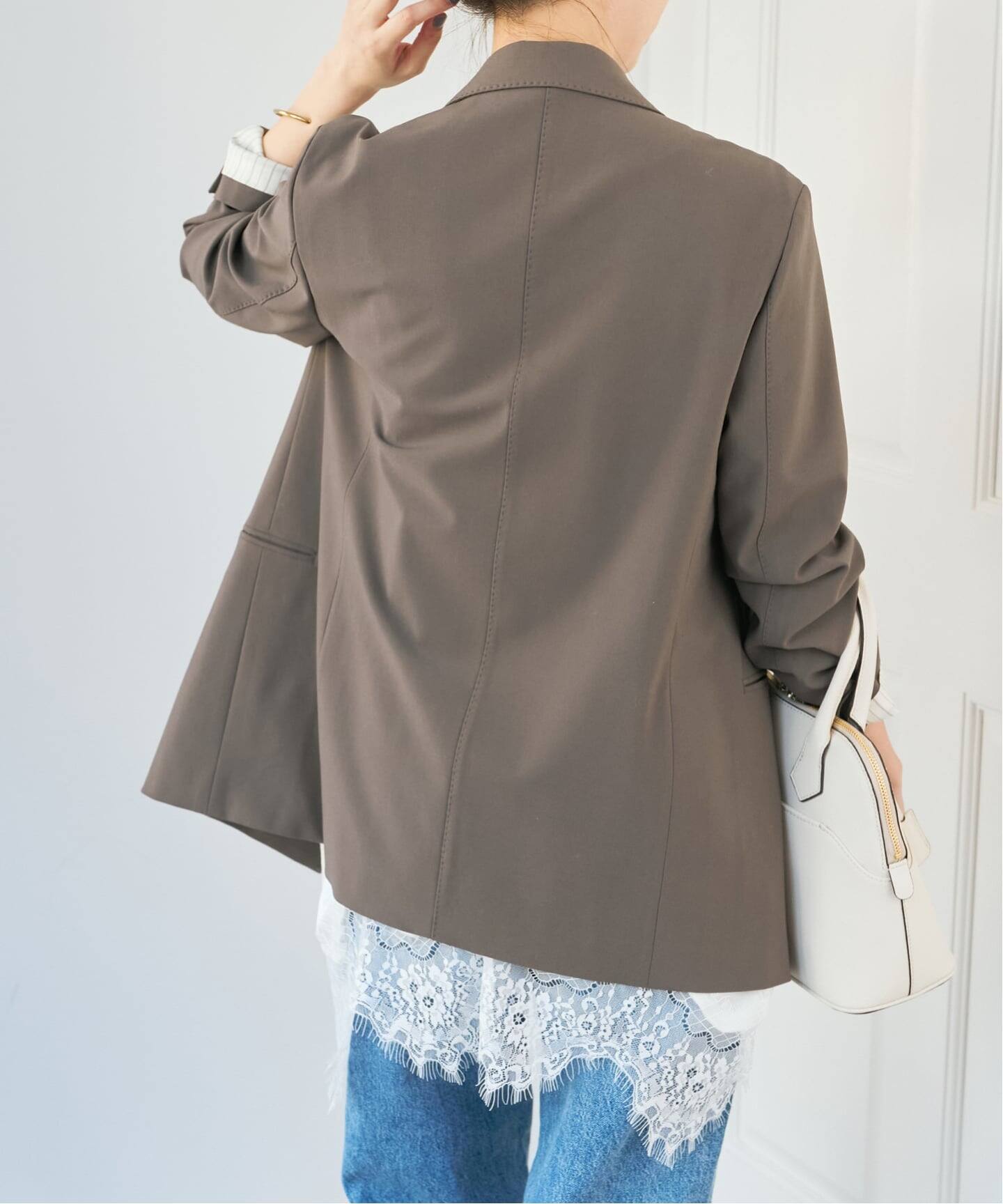 新色有り / 追加予約》プレーンウィーブダブルブレストジャケット