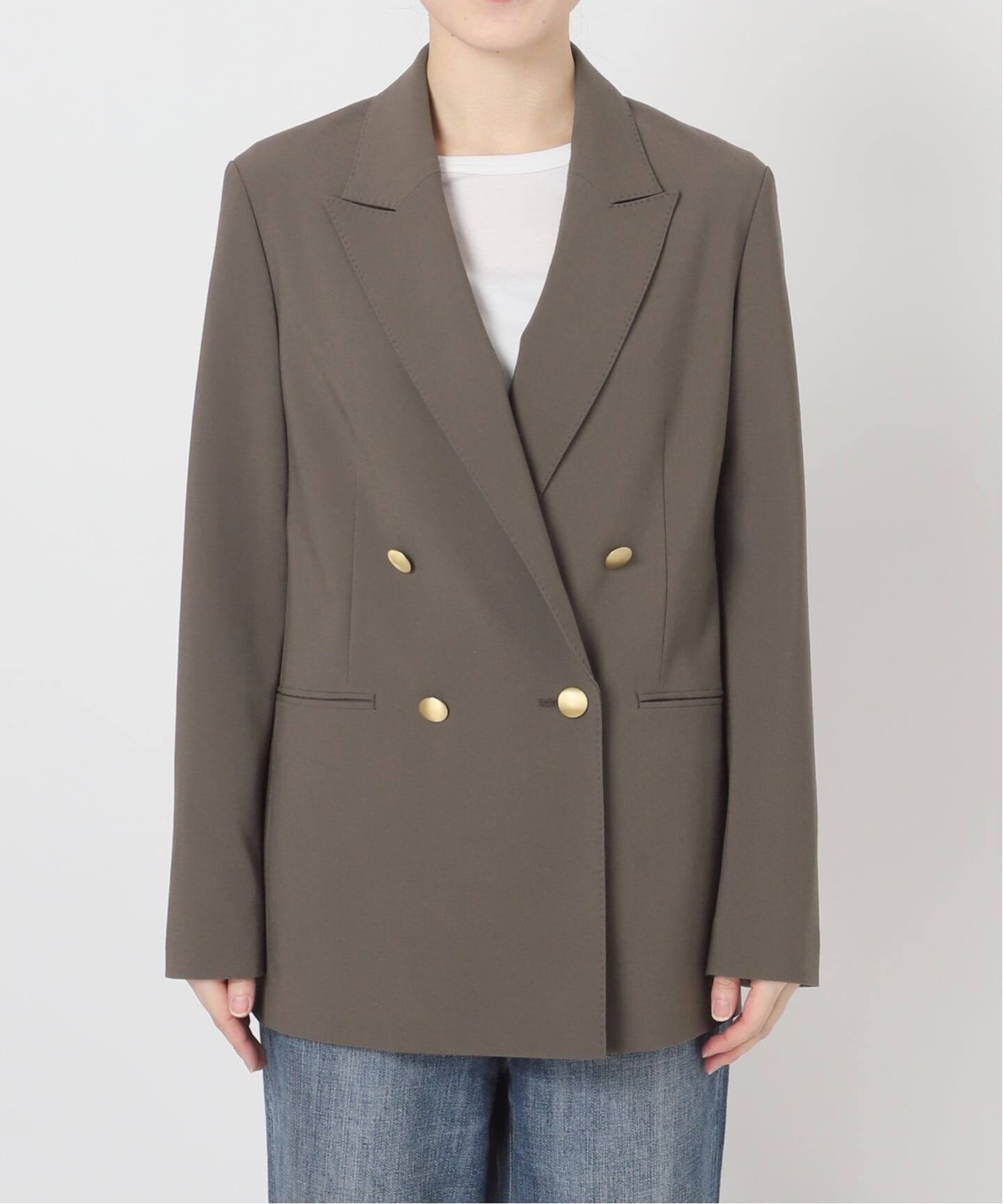 新色有り / 追加予約》プレーンウィーブダブルブレストジャケット