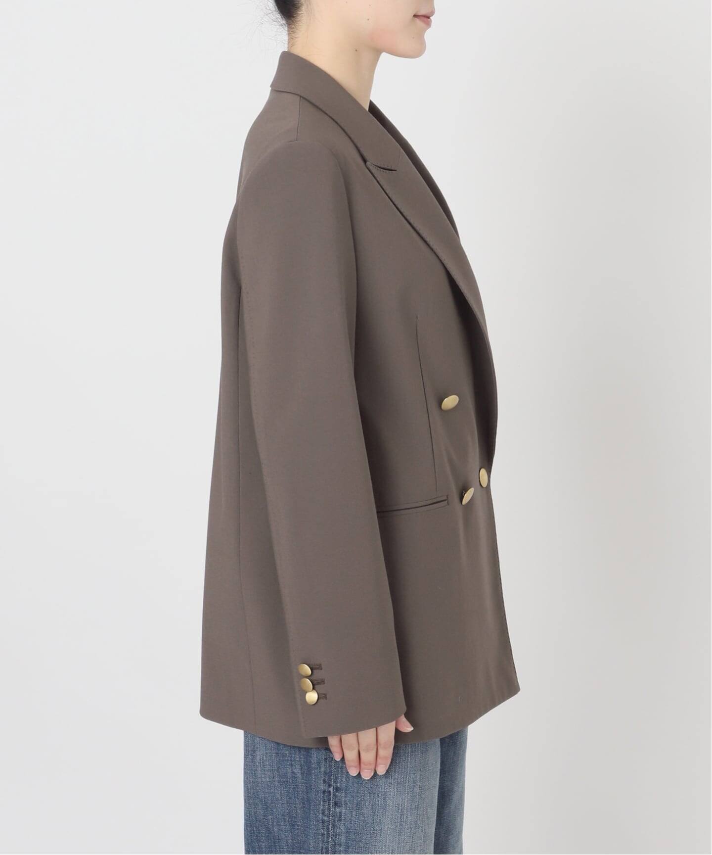 新色有り / 追加予約》プレーンウィーブダブルブレストジャケット