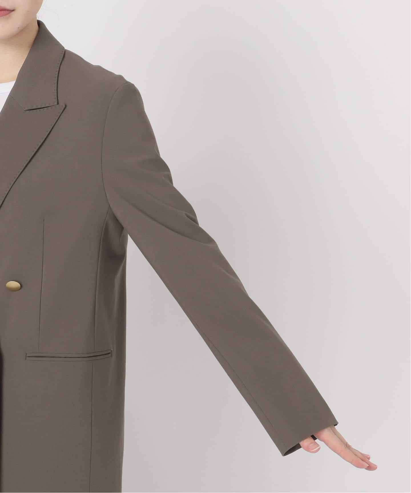 ecomamaスピックアンドスパンプレーンウィーブダブルブレストジャケット 新色有り / 追加予約》プレーンウィーブダブルブレストジャケット