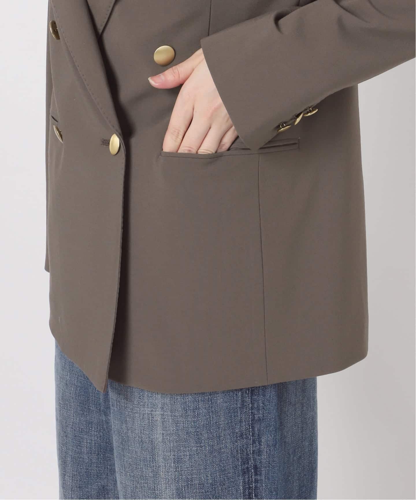 Spick and Span プレーンウィーブダブルブレストジャケット 新色有り / 追加予約》プレーンウィーブダブルブレストジャケット