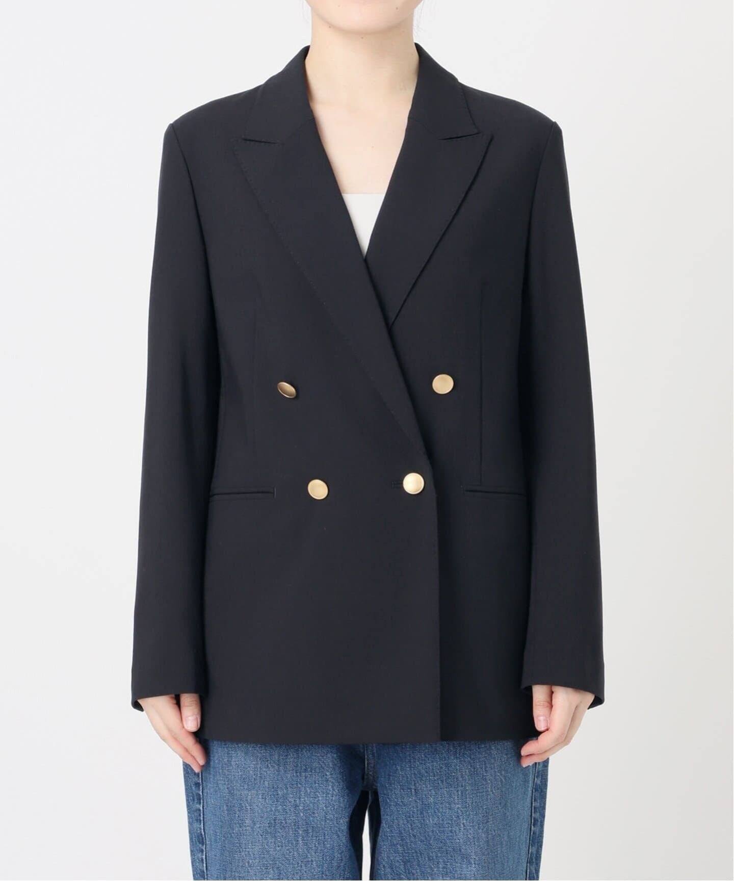 新色有り / 追加予約》プレーンウィーブダブルブレストジャケット