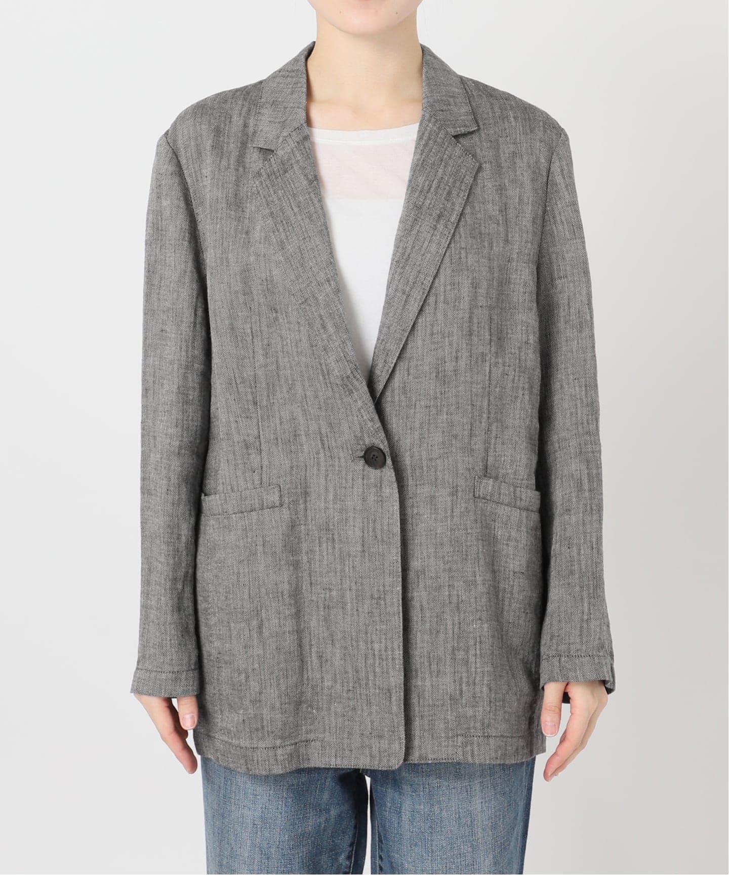 限定値下げ☺︎spick＆span エアリーリネン1Bジャケット 38サイズ 手洗い可 / 追加》エアリーリネン1Bジャケット（テーラードジャケット
