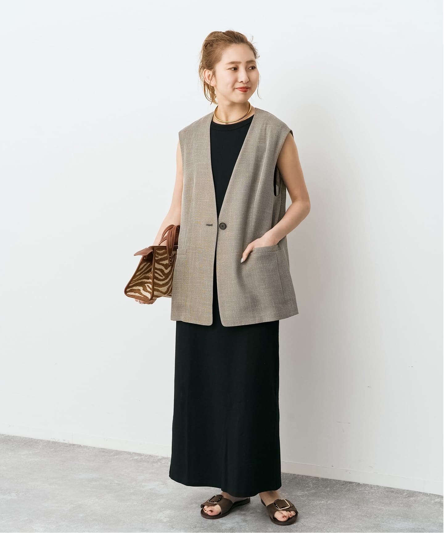 Spick&Span ハイツイストドライクロスベスト ドライメッシュツイードベスト（ベスト）｜Spick & Span（スピック