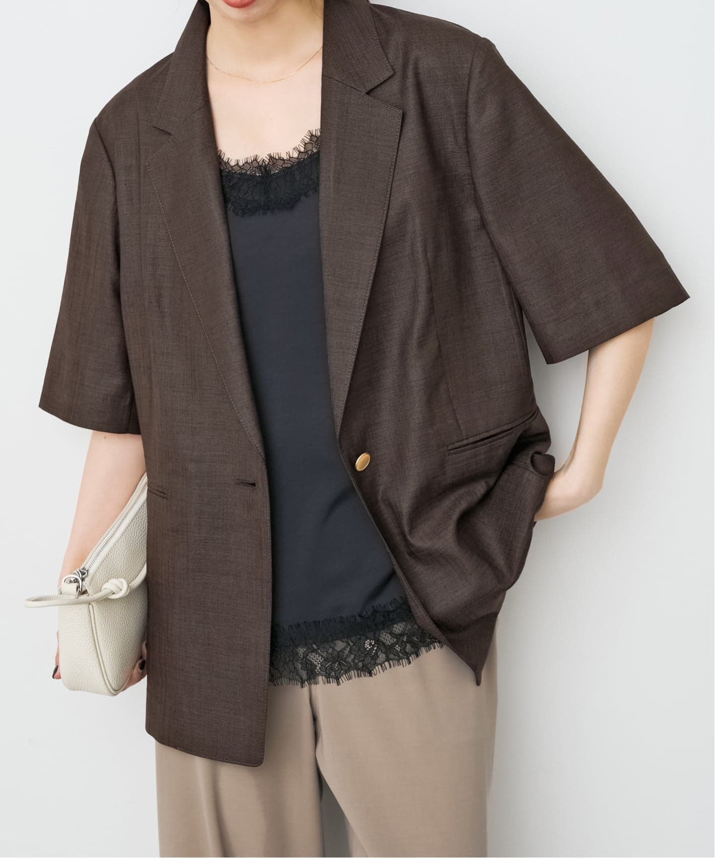 セットアップ可》ライトドライクロスシングルブレストジャケット