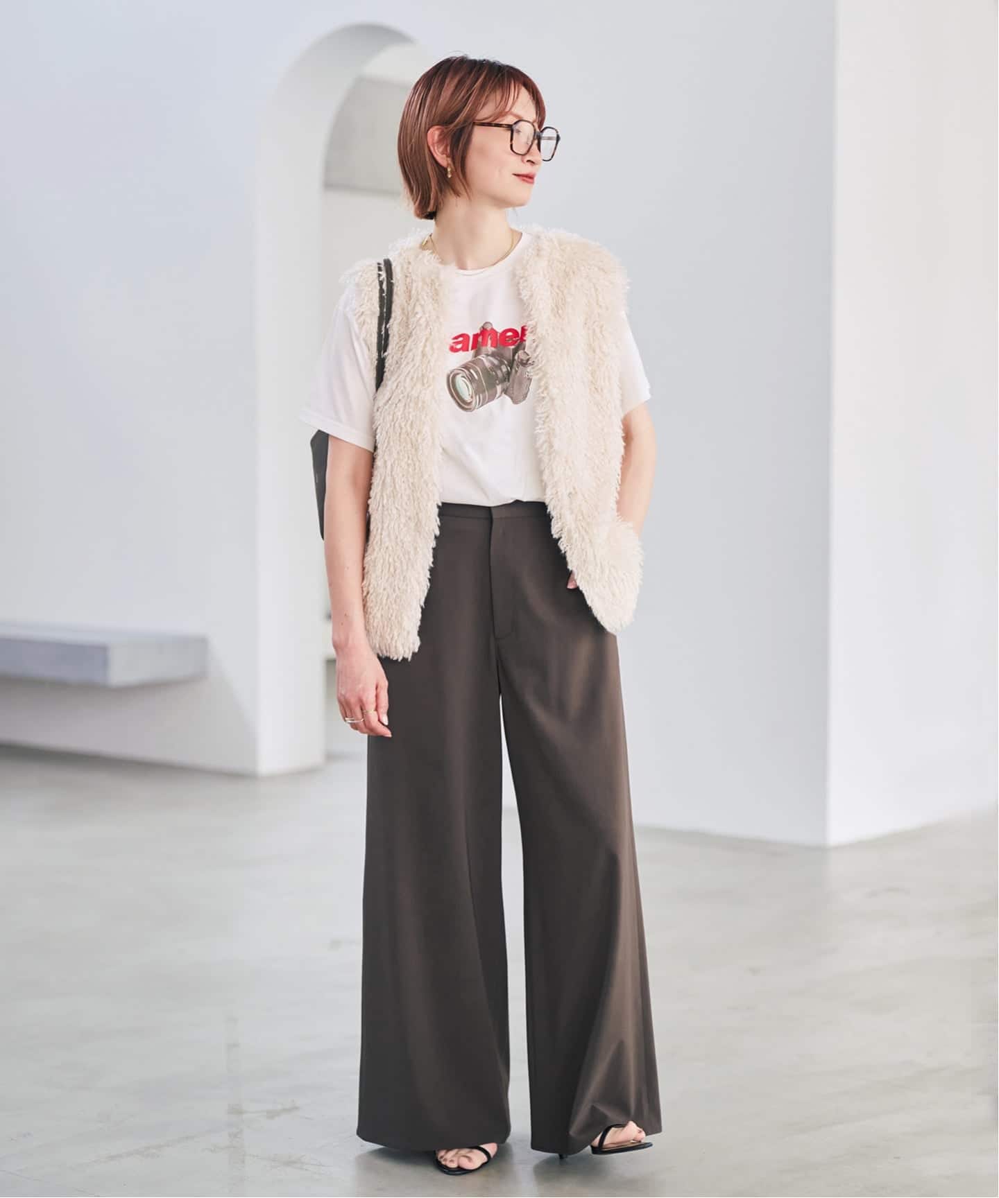 Spick & Span - スピック&スパン　フェイクファーベスト♡ 予約》フェイクファーベスト（ジレ）｜Spick & Span（スピック＆スパン