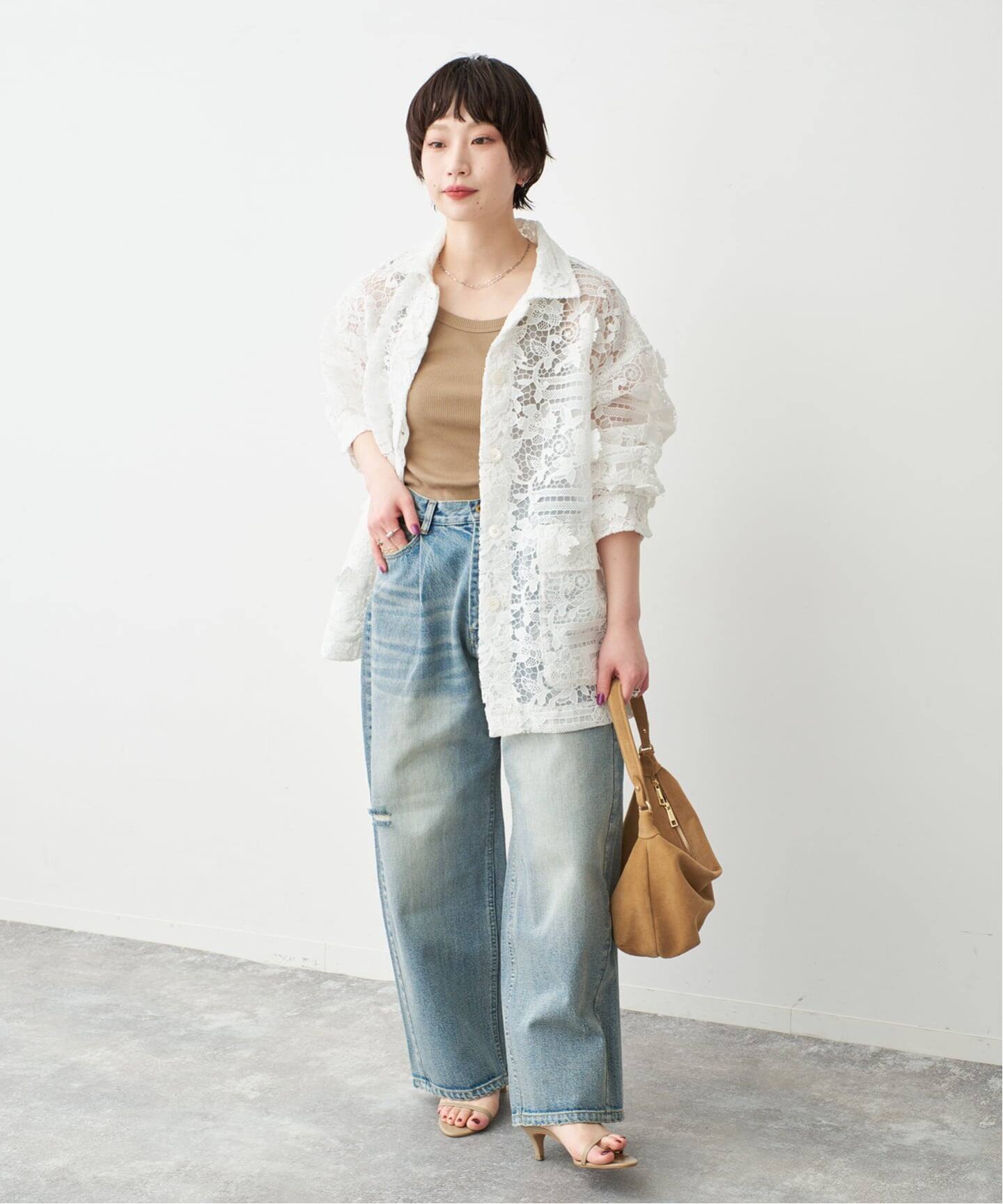 一部店舗+WEB限定》LAYAS/レイヤーズ レースシャツジャケット（その他 
