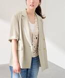 ウォッシャブルハーフスリーブジャケット