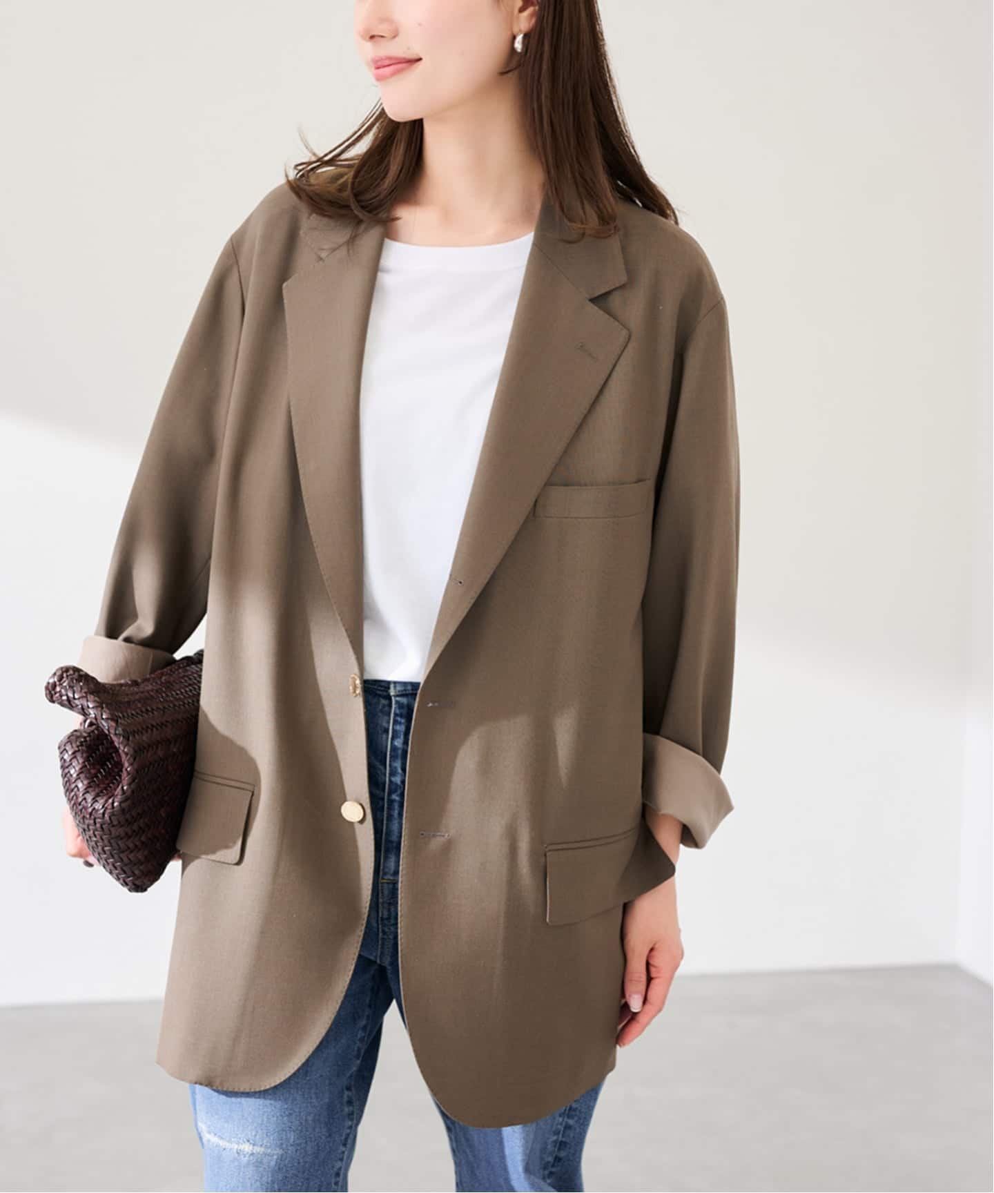 COUTURE D`ADAM/クチュールドアダム BIGJK Single Blazer Desert
