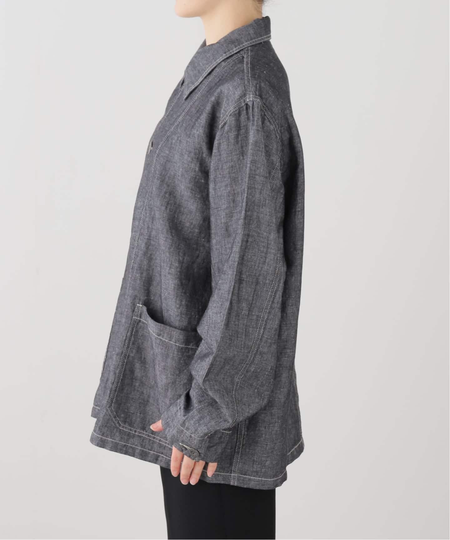 Nigel Cabourn LYBROリネンデニムチョアジャケット(その他ブルゾン Nigel Cabourn LYBROリネンデニムチョアジャケット(その他ブルゾン