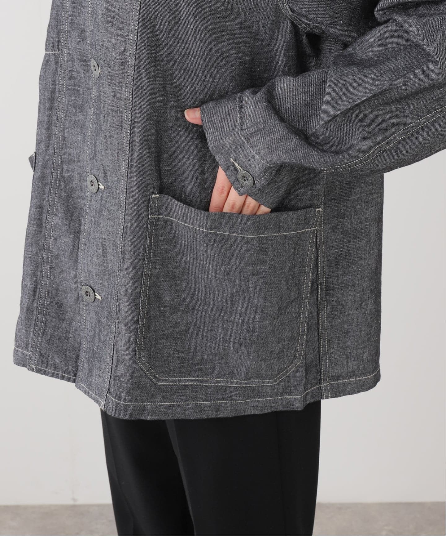 Nigel Cabourn LYBROリネンデニムチョアジャケット（その他ブルゾン