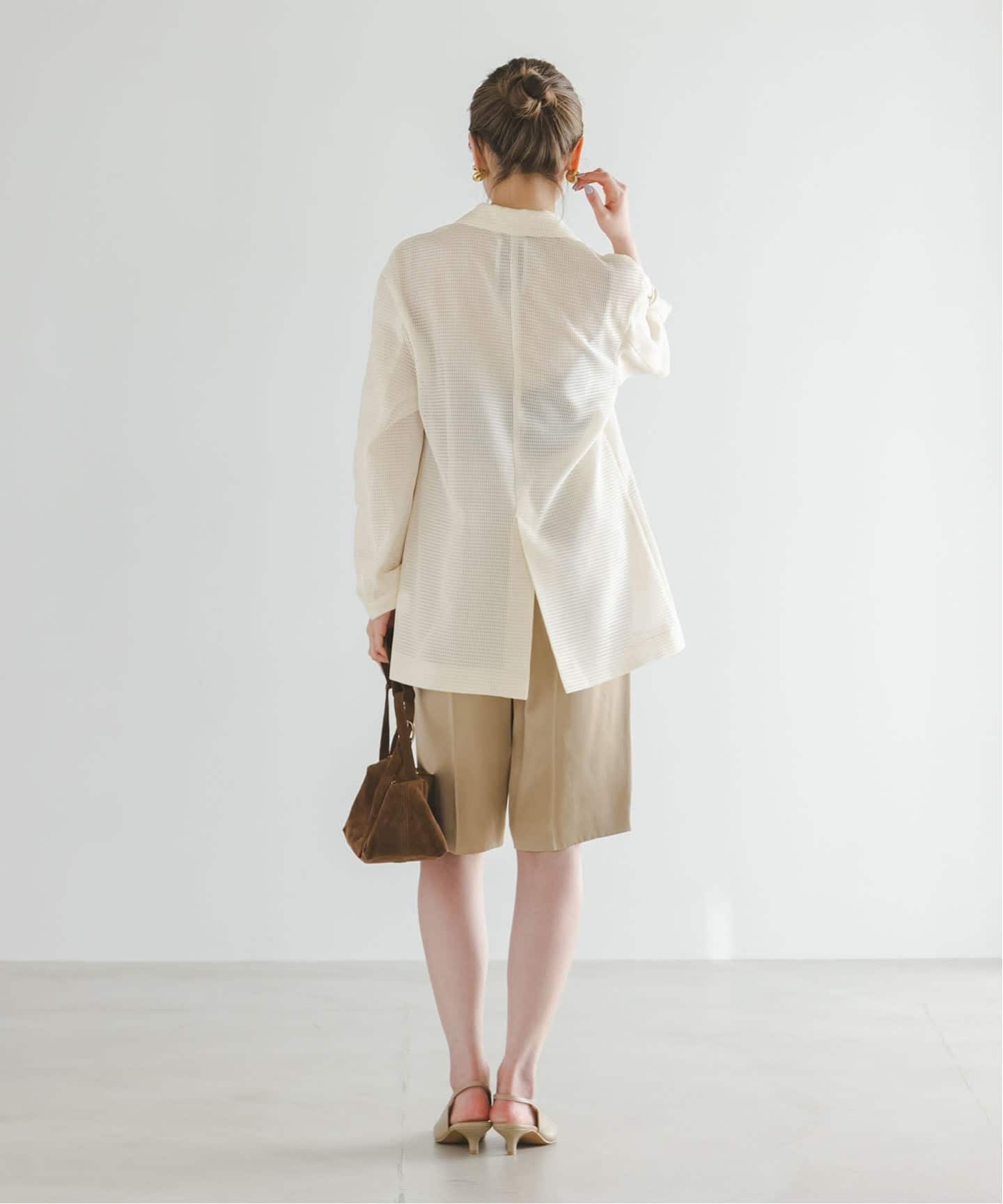 エアリーメッシュロングジャケット（テーラードジャケット）｜NOBLE