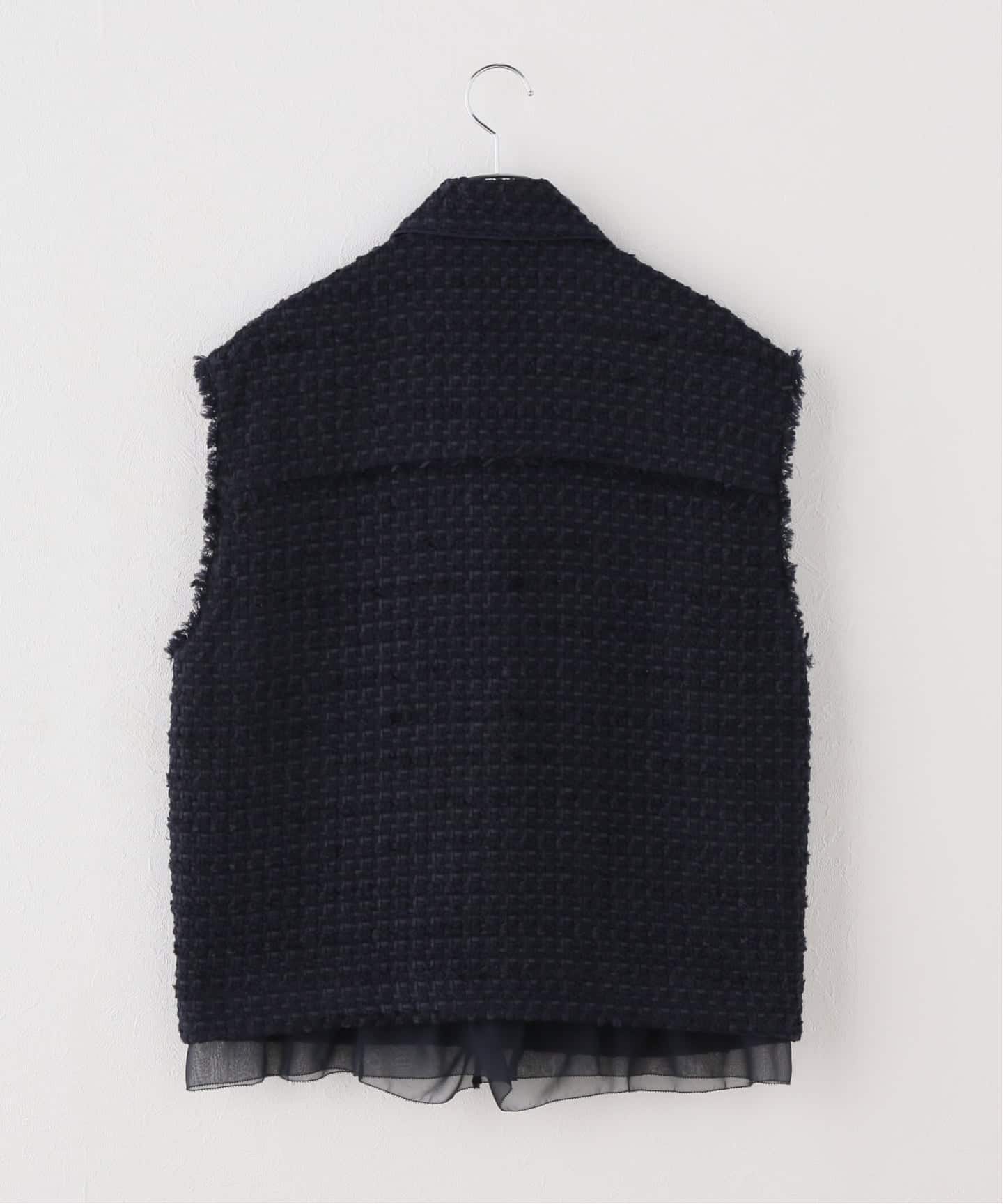 Sleeveless tweed Jacket（その他ブルゾン／アウター）｜NOBLE