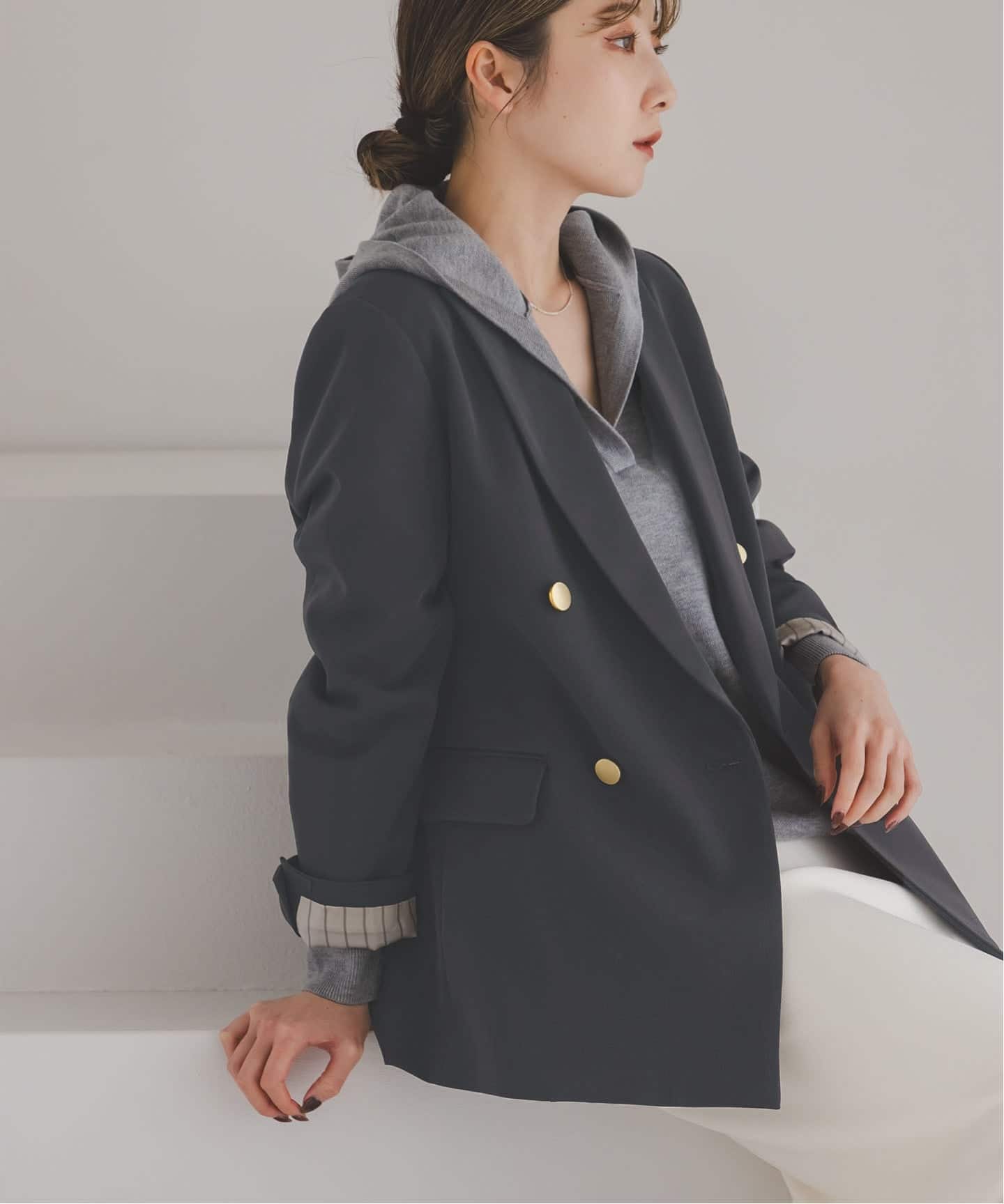 追加・セットアップ対応》フローツイルピークドラペルジャケット