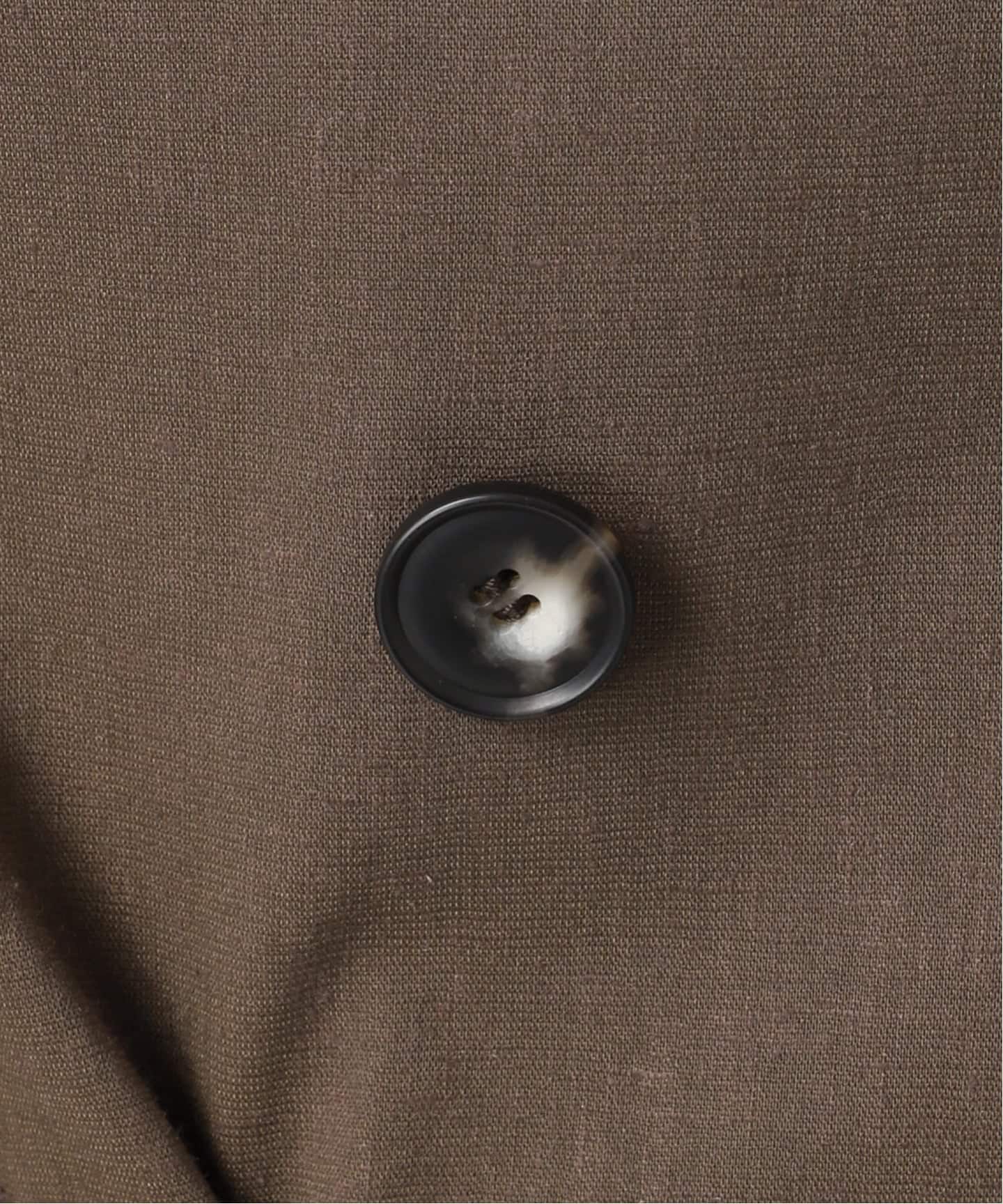 セットアップ対応》麻ストレッチVカラージャケット（ノーカラー