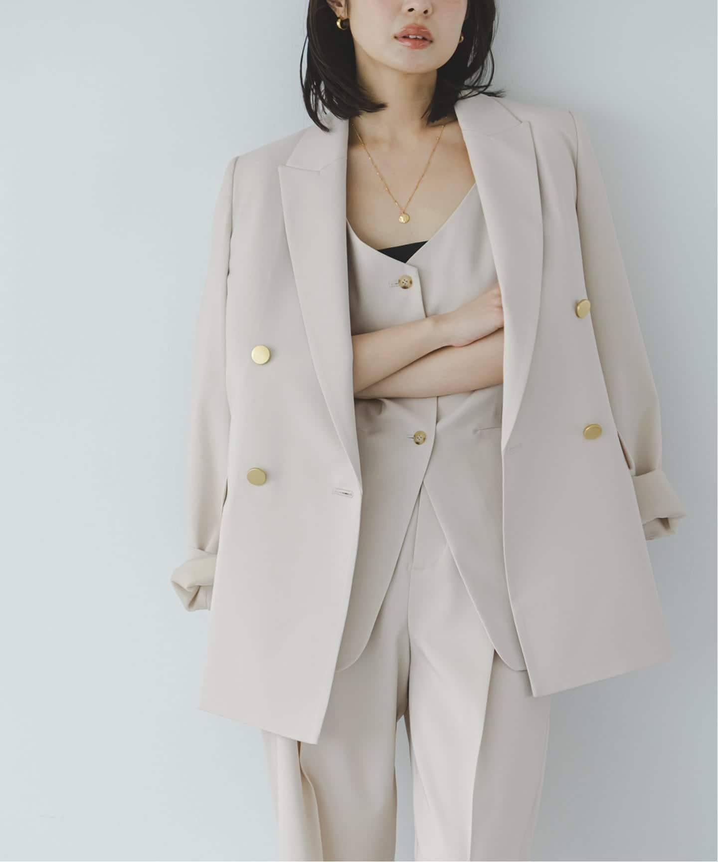 Noble＊定価¥34,100！エステルツイルピークドラペルジャケット タグつき 追加予約・セットアップ対応》エステルツイルピークドラペルジャケット