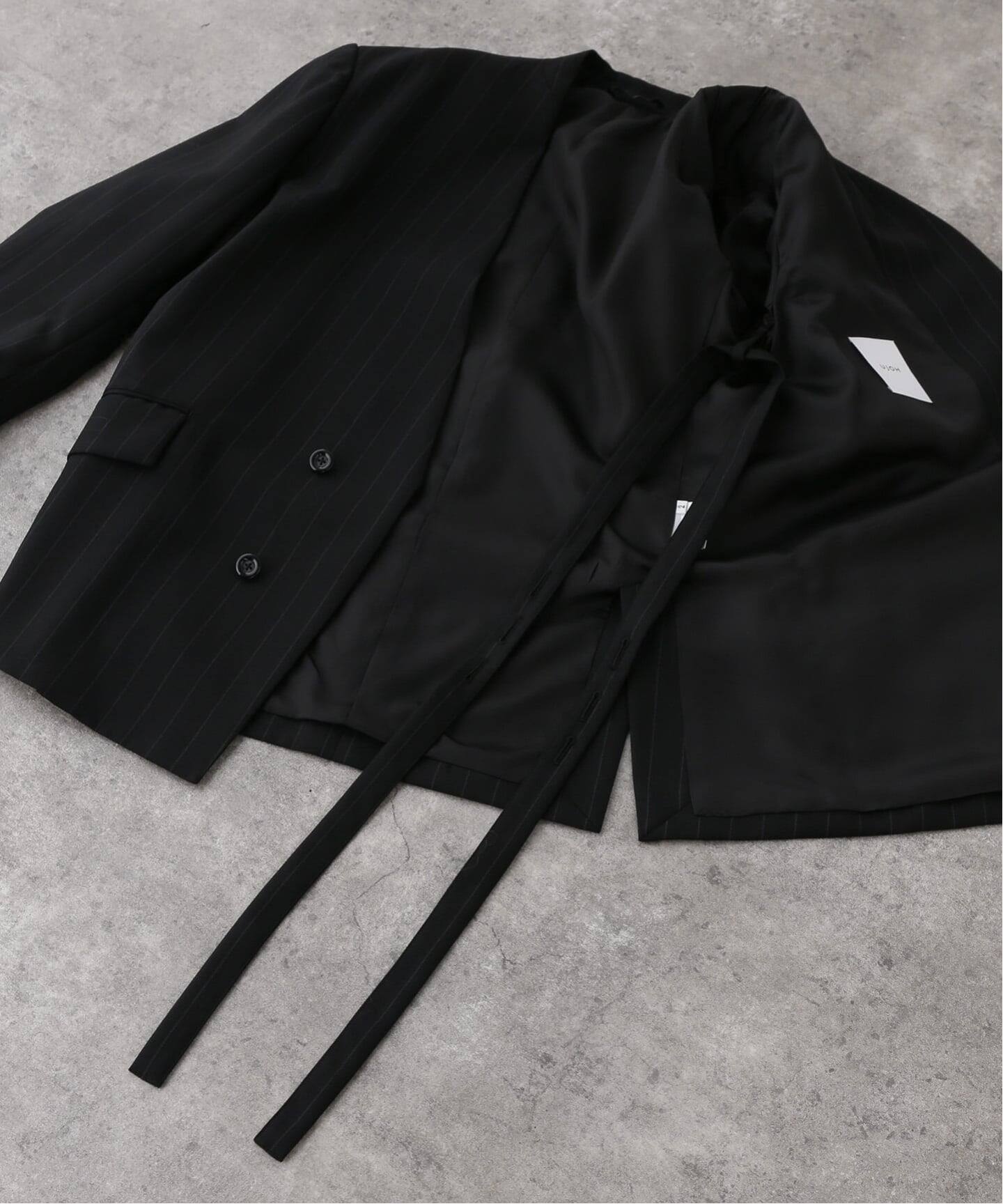 UJOH/ウジョー W Belt 2BS JKT（ノーカラージャケット）｜NOBLE