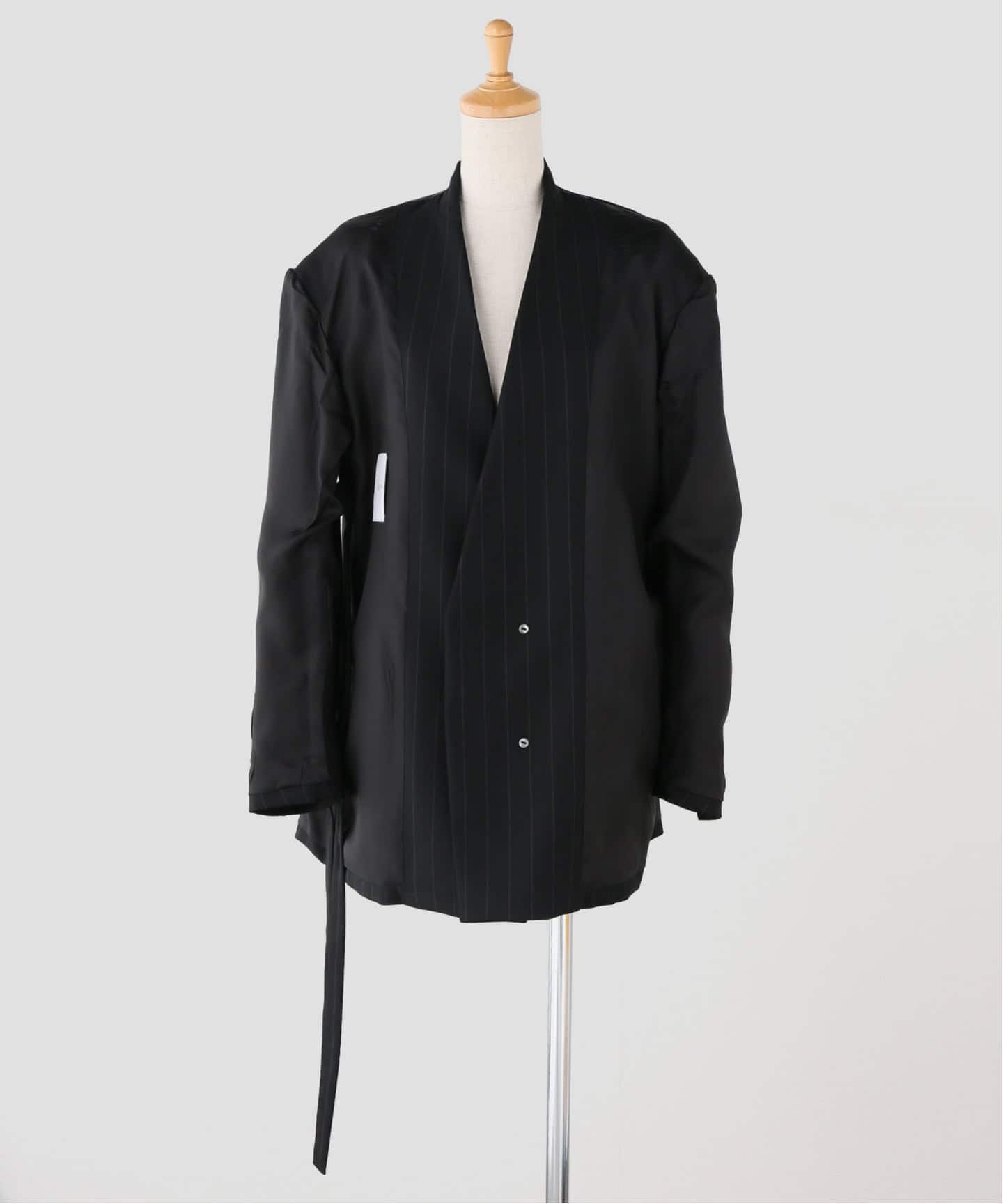 【希少品・美品】ujoh ウジョー　ノーカラージャケット　ジレ　セット　サイズ2 UJOH/ウジョー W Belt 2BS JKT（ノーカラージャケット）｜NOBLE