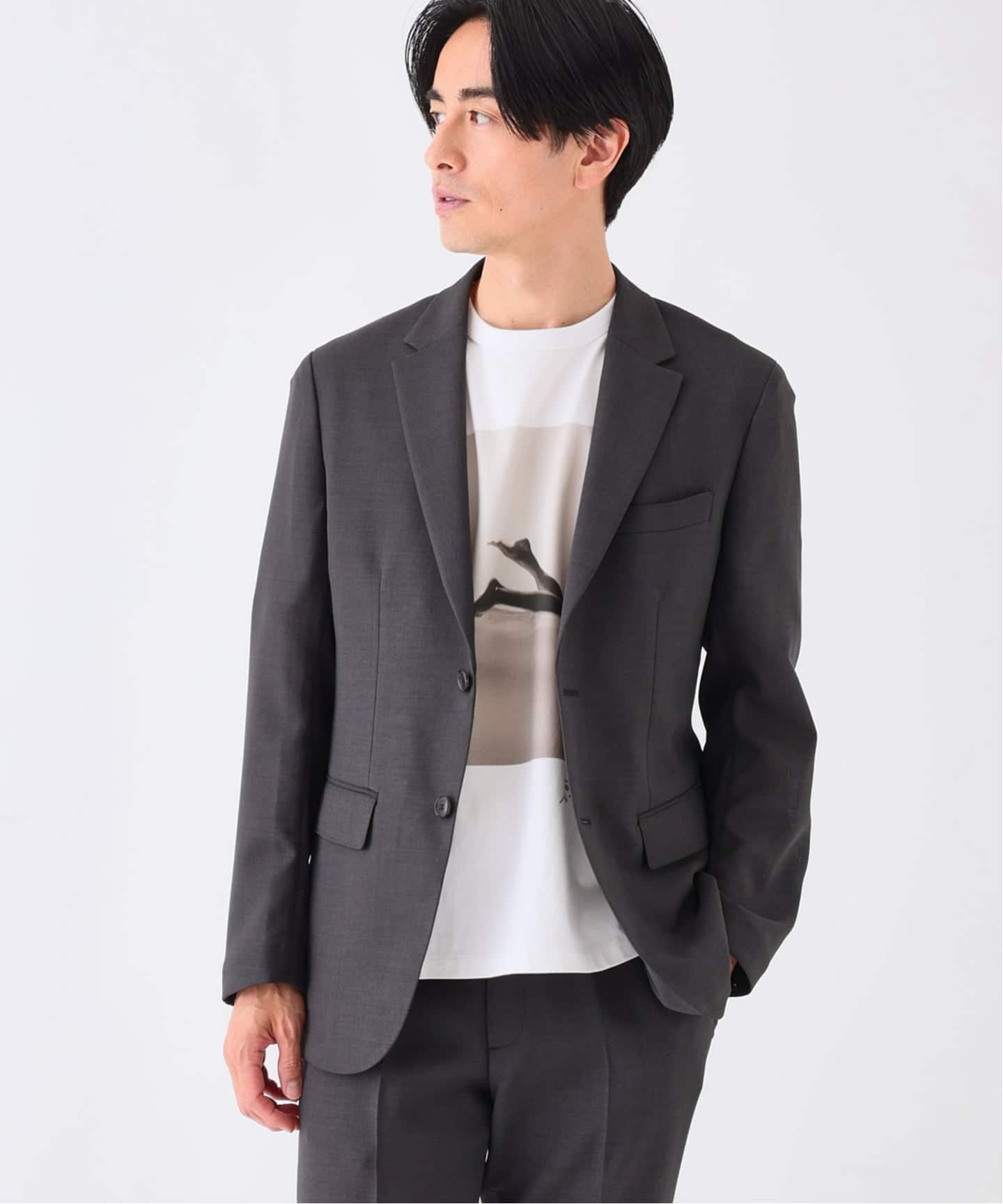 吸汗＆速乾機能” EVALET メッシュ 2ボタン ジャケット（スーツ