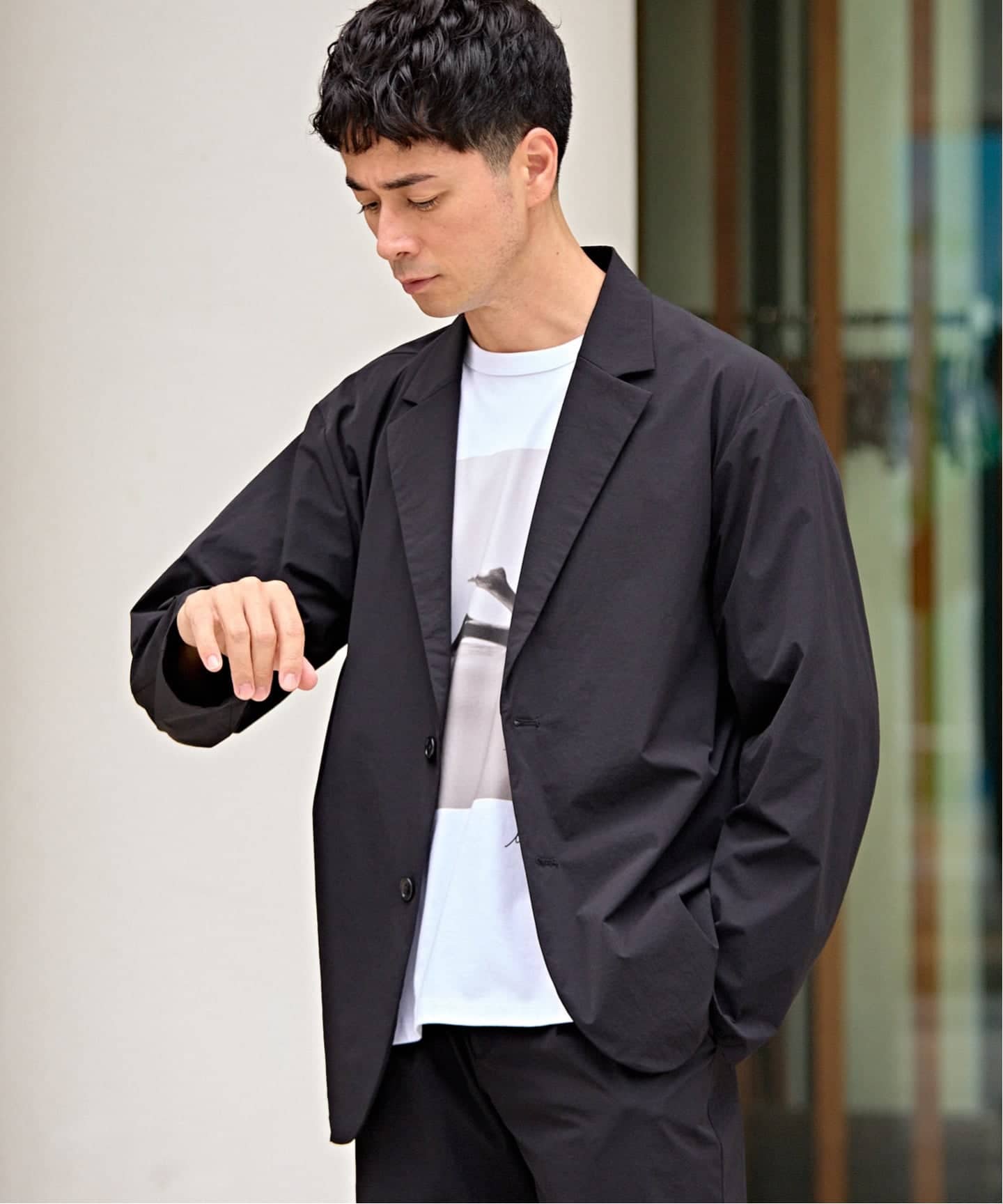 EDIFICE ALL-DAY SETUPシリーズ】2点セット ジャケット&パンツ《WEB