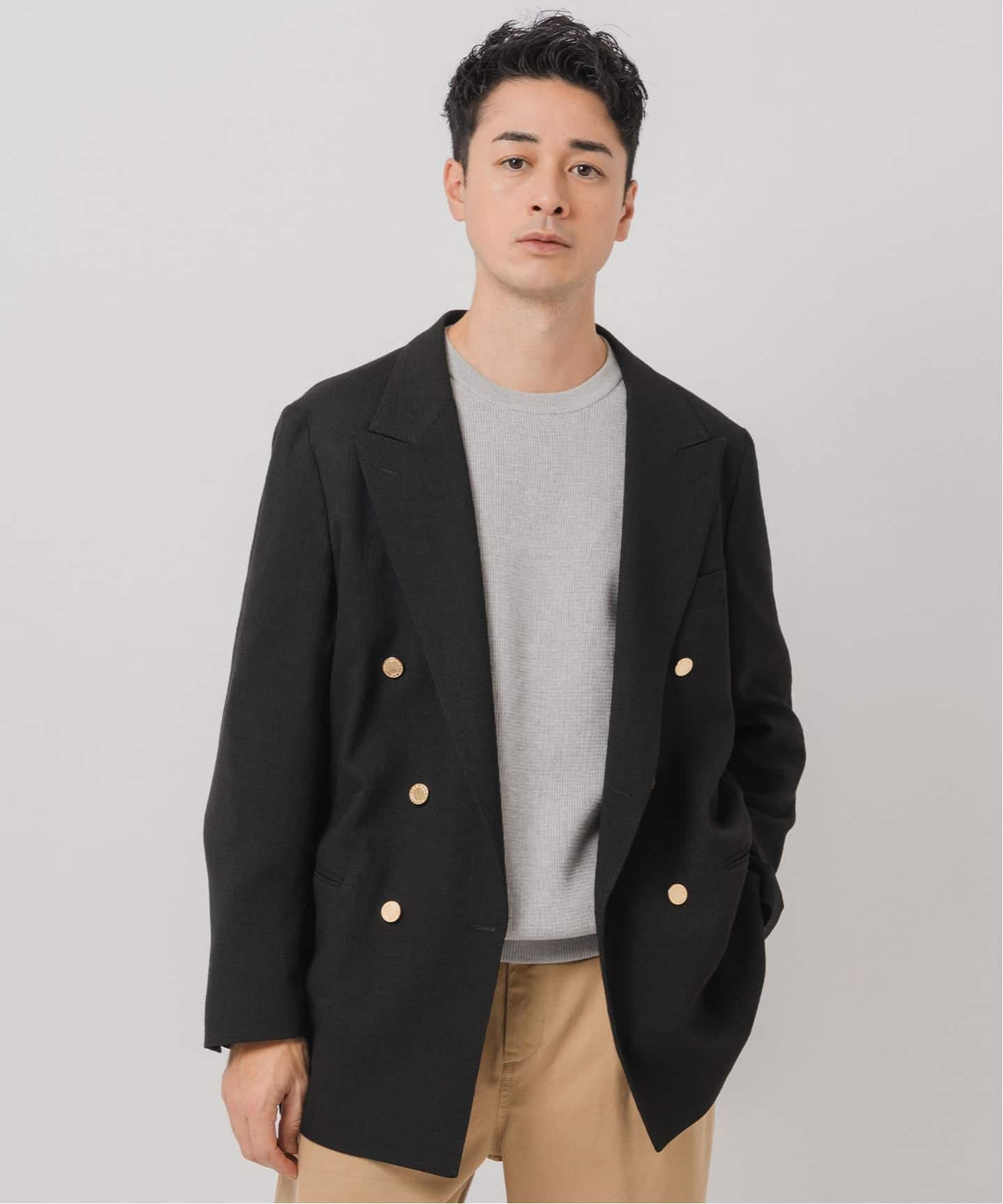 ジャケット・アウター COUTURE D`ADAM summer tweed no coller 予約》COUTURE D'ADAM (クチュール ド アダム) ダブル ジャケット