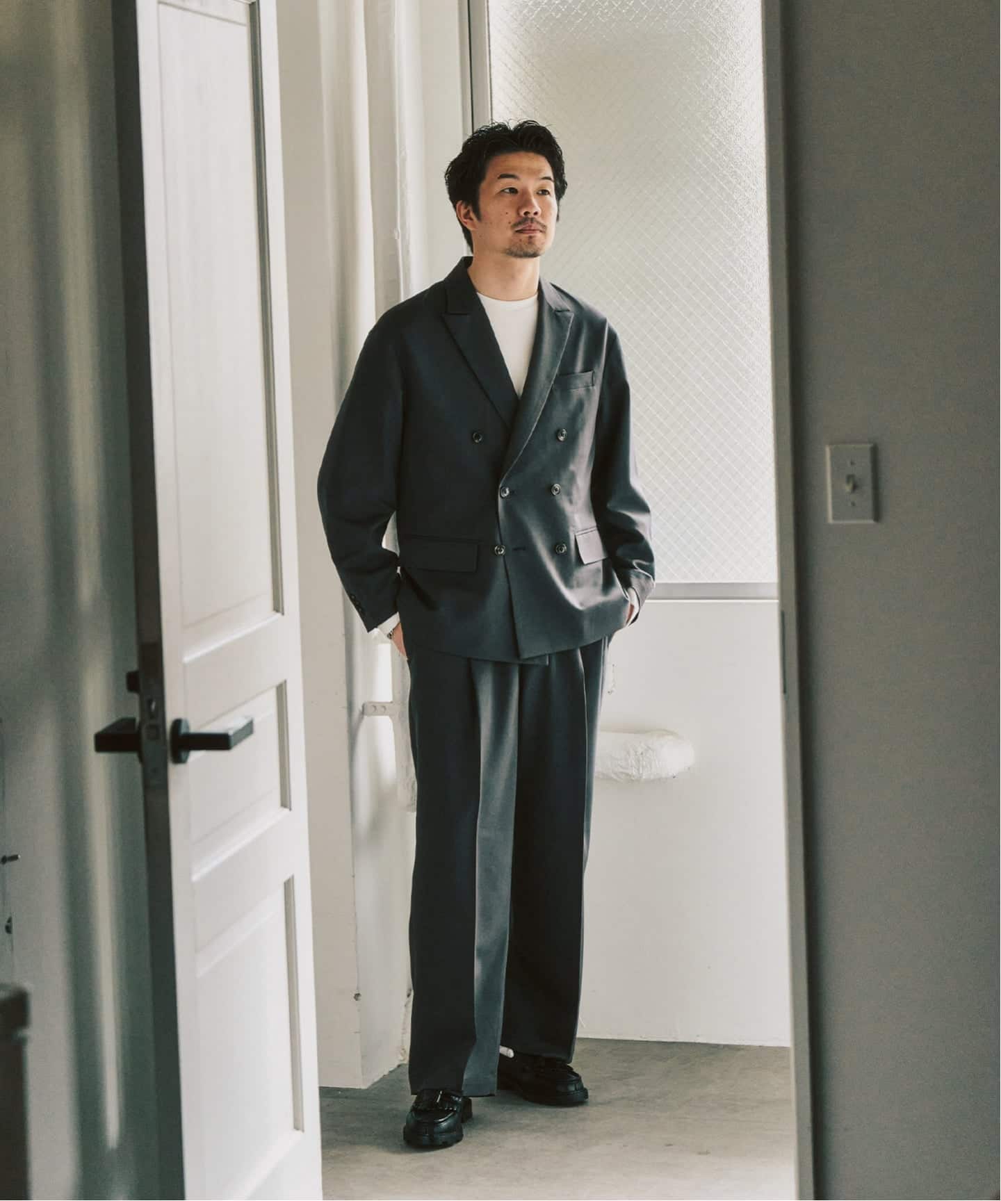 TRダブルワイドセットアップ ”ジャケット1点+パンツ1点” の2点セット