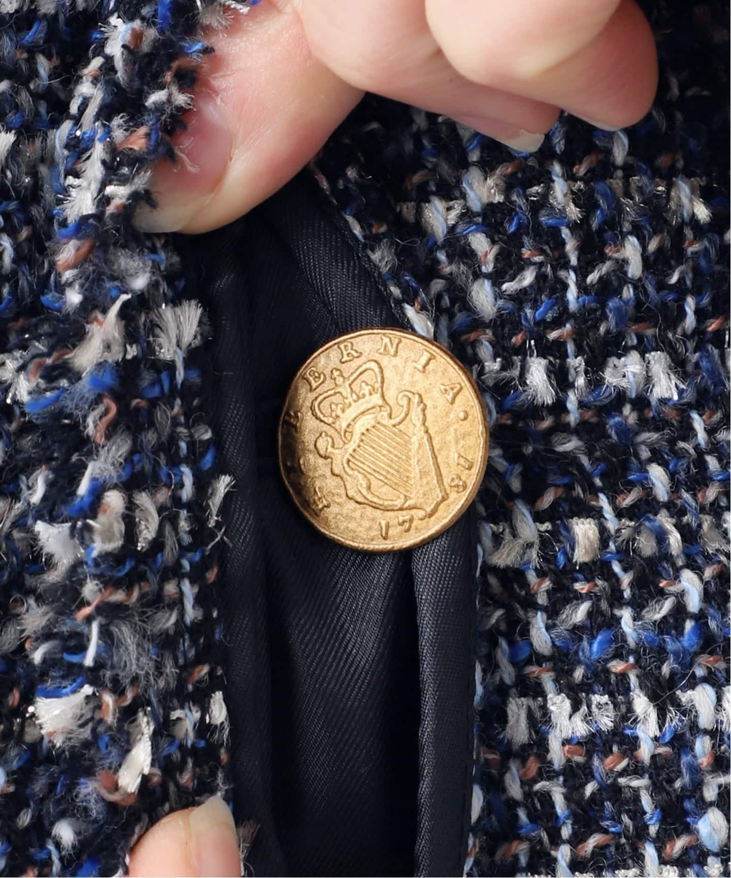 一部店舗＆WEB限定】GIOLICATWEED ドルマンジャケット（ノーカラー